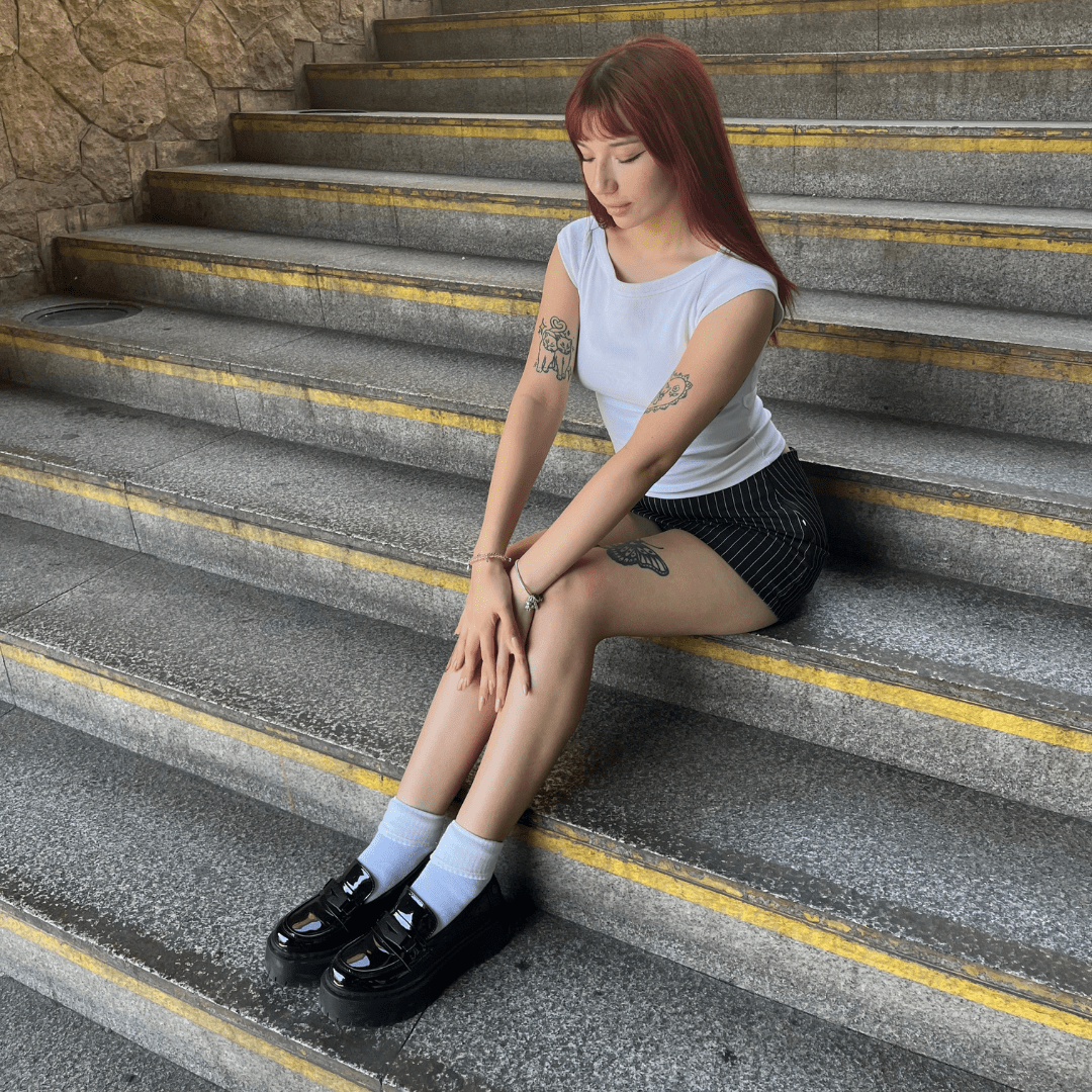 Mocasin Chalada Mujer Lewis-1 Negro Moda Mocasines Taco Chalada 