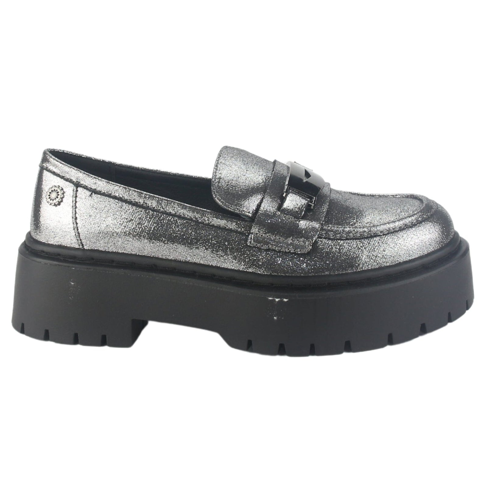 Mocasin Chalada Mujer Lewis-1 Plateado Casual Mocasines Plataforma Chalada 