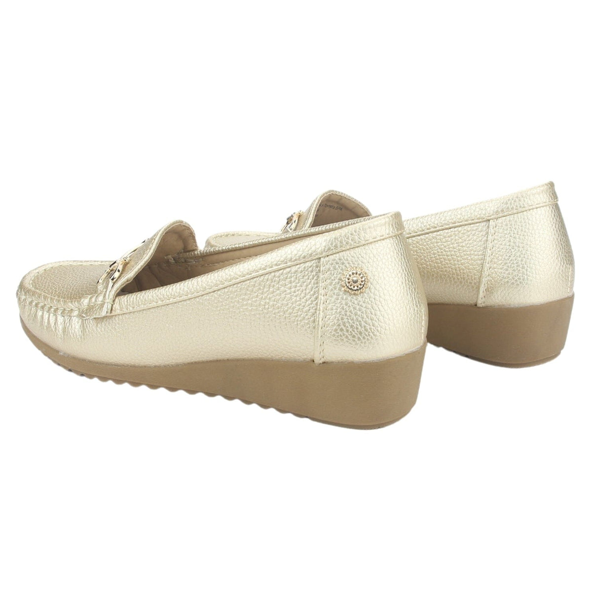 Mocasin Chalada Mujer Malu-2 Dorado Casual Mocasines Planos Chalada 