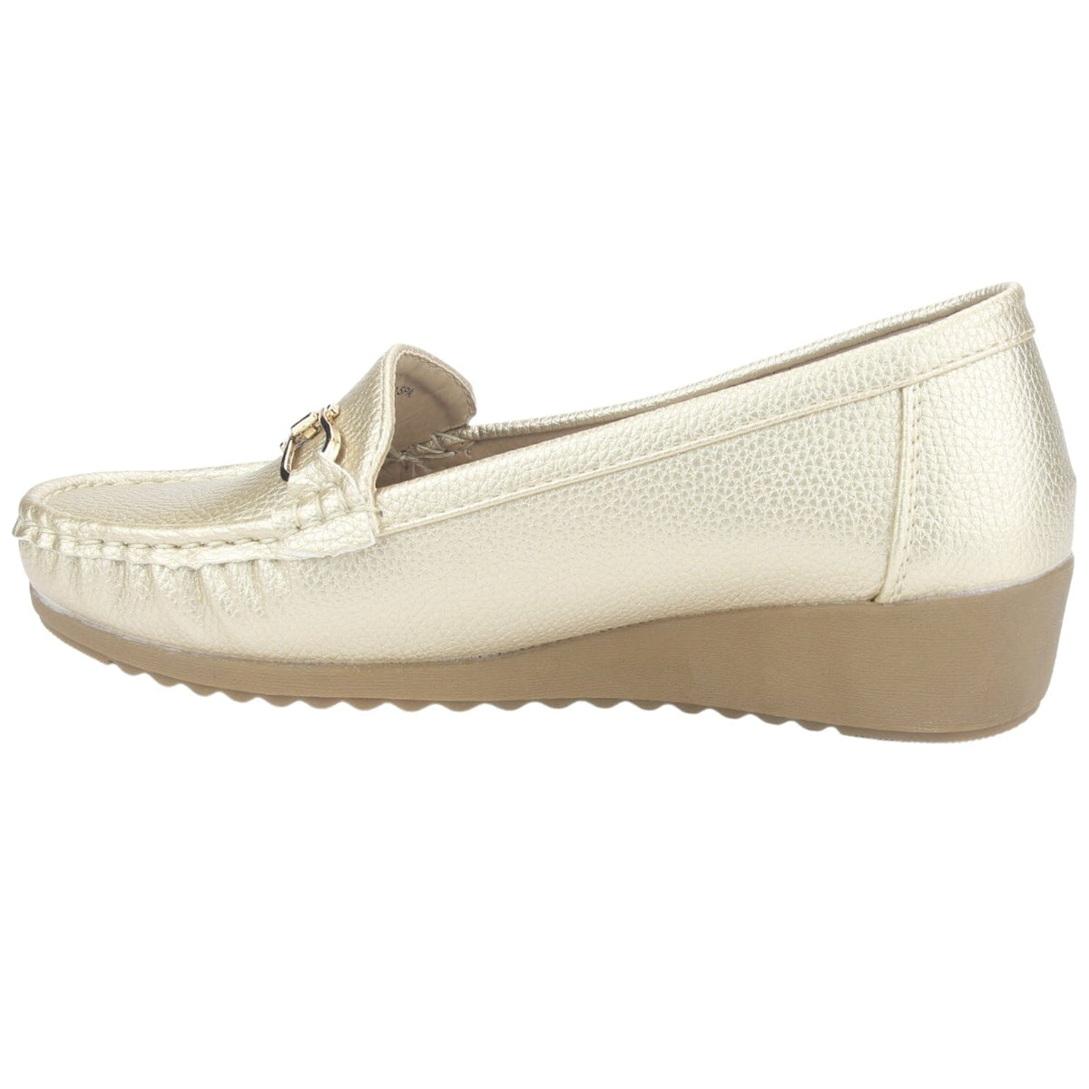 Mocasin Chalada Mujer Malu-2 Dorado Casual Mocasines Planos Chalada 