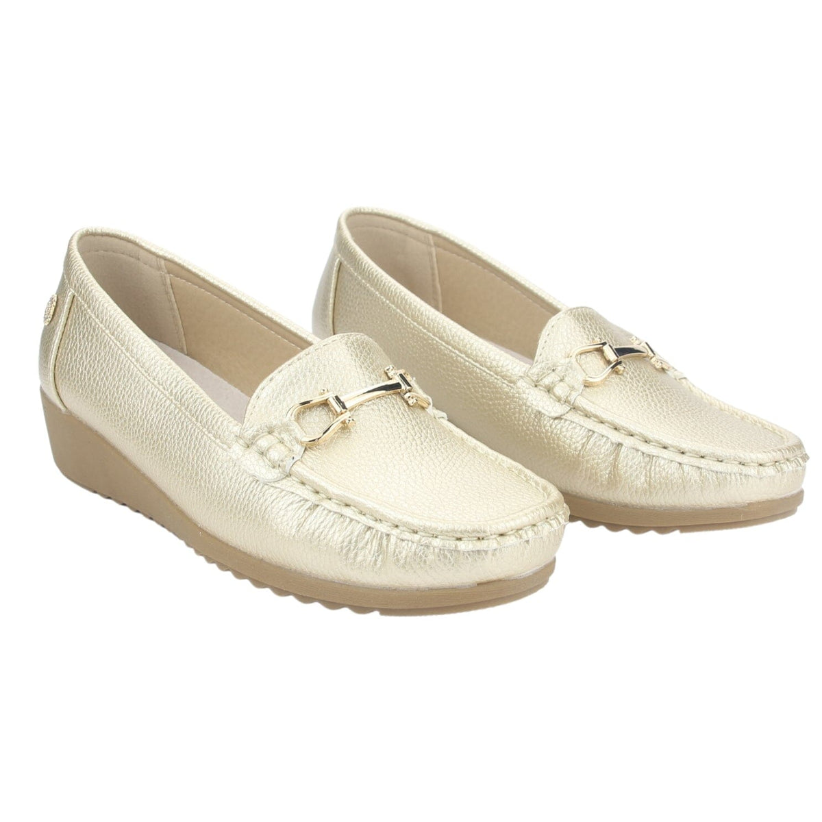 Mocasin Chalada Mujer Malu-2 Dorado Casual Mocasines Planos Chalada 