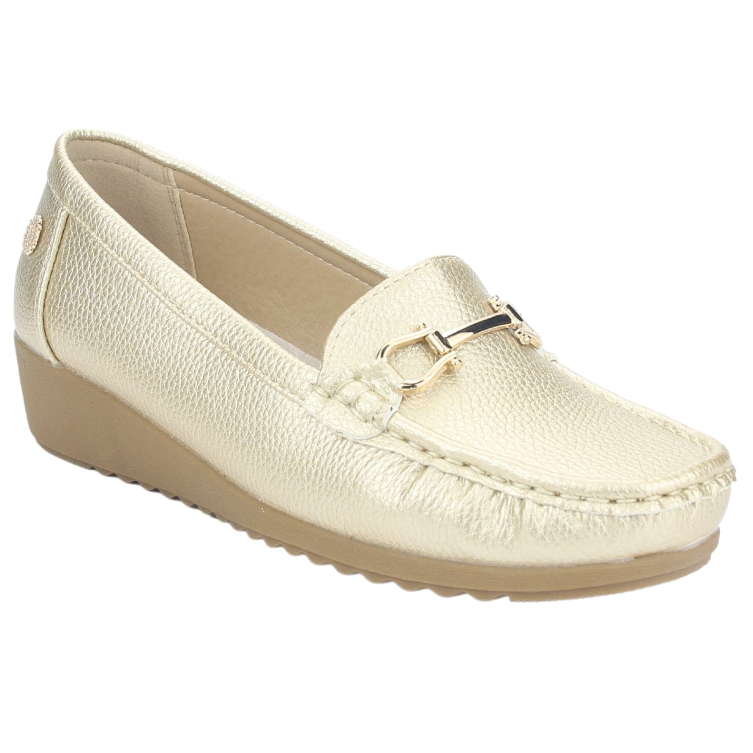 Mocasin Chalada Mujer Malu-2 Dorado Casual Mocasines Planos Chalada 