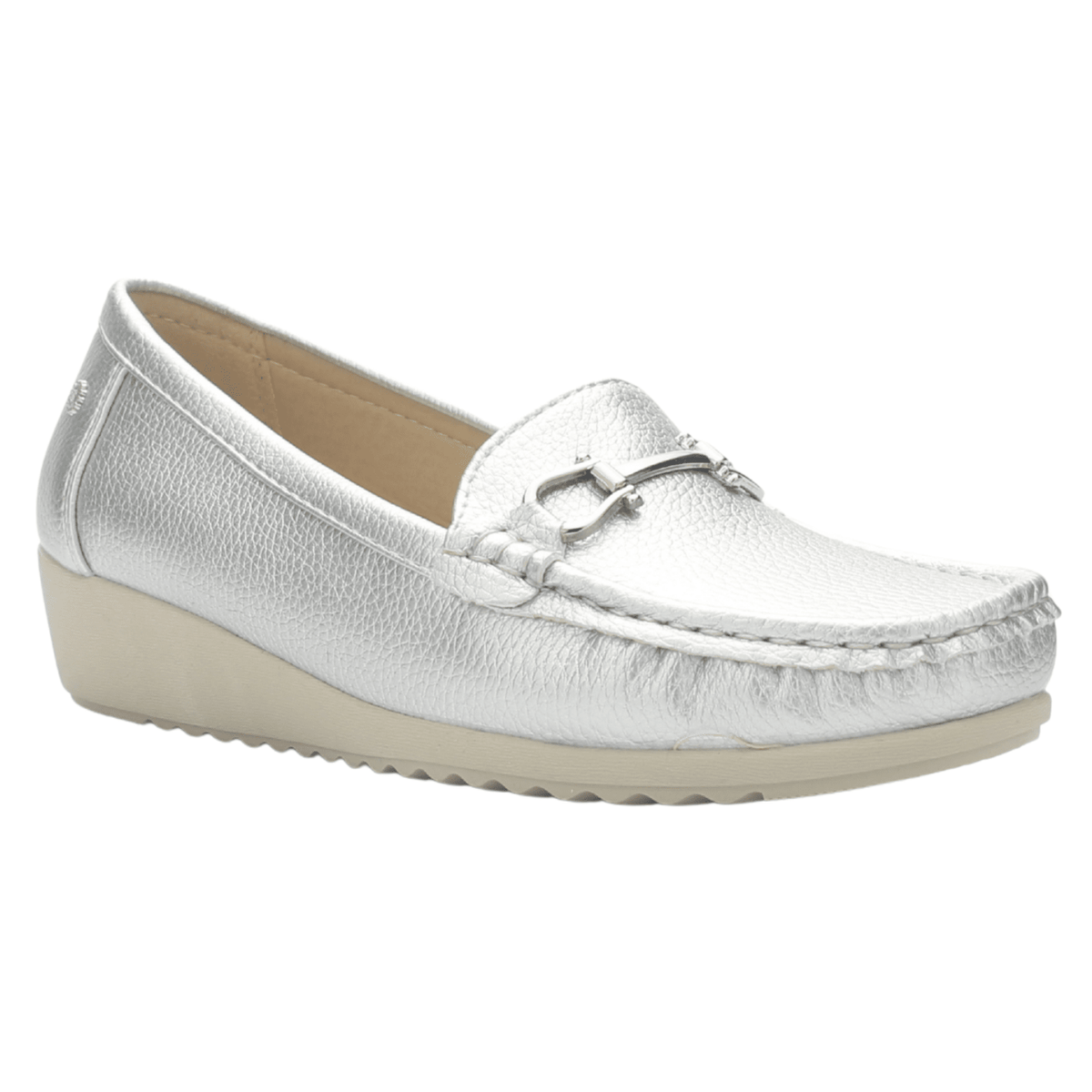 Mocasin Chalada Mujer Malu-2 Plateado Casual Mocasines Planos Chalada 