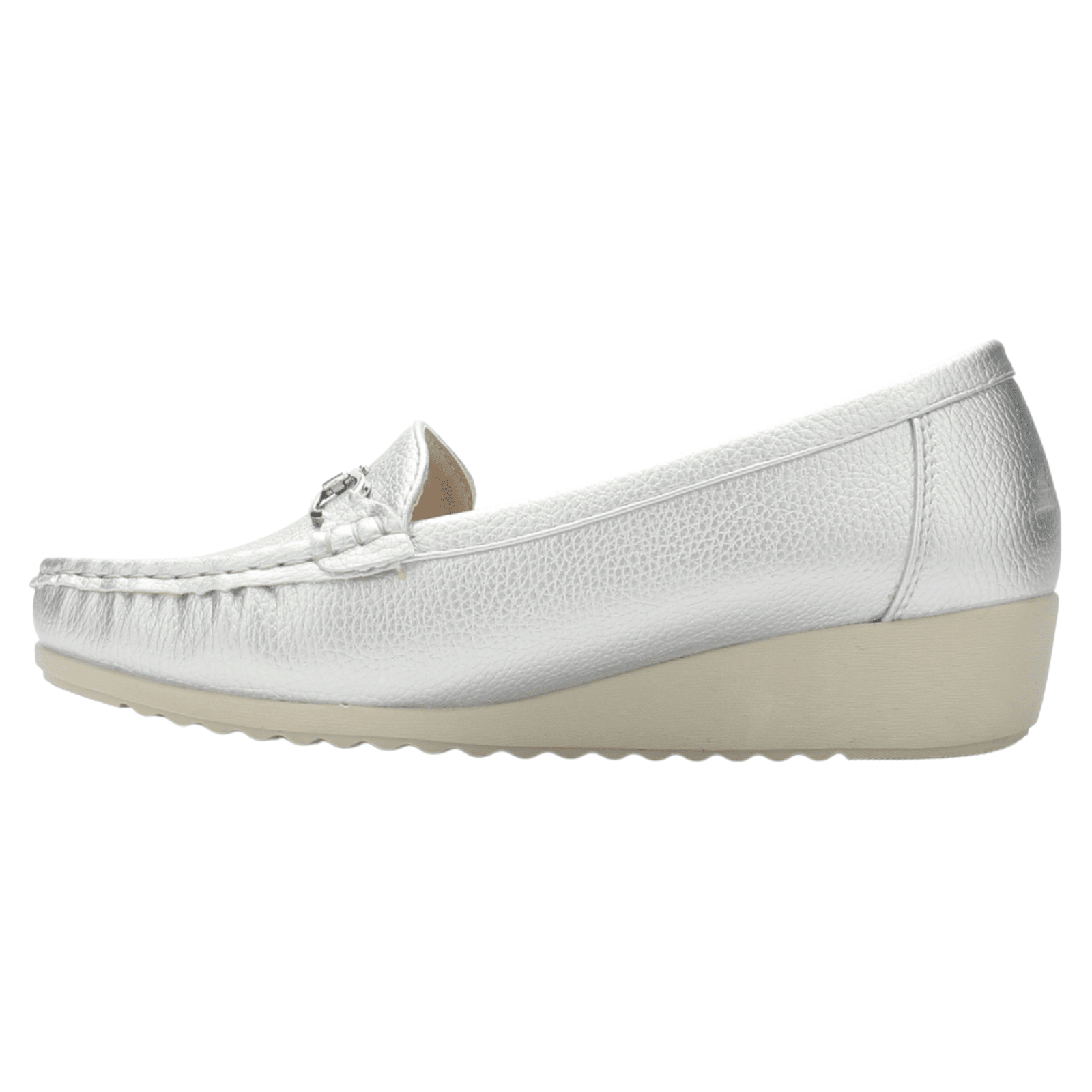 Mocasin Chalada Mujer Malu-2 Plateado Casual Mocasines Planos Chalada 