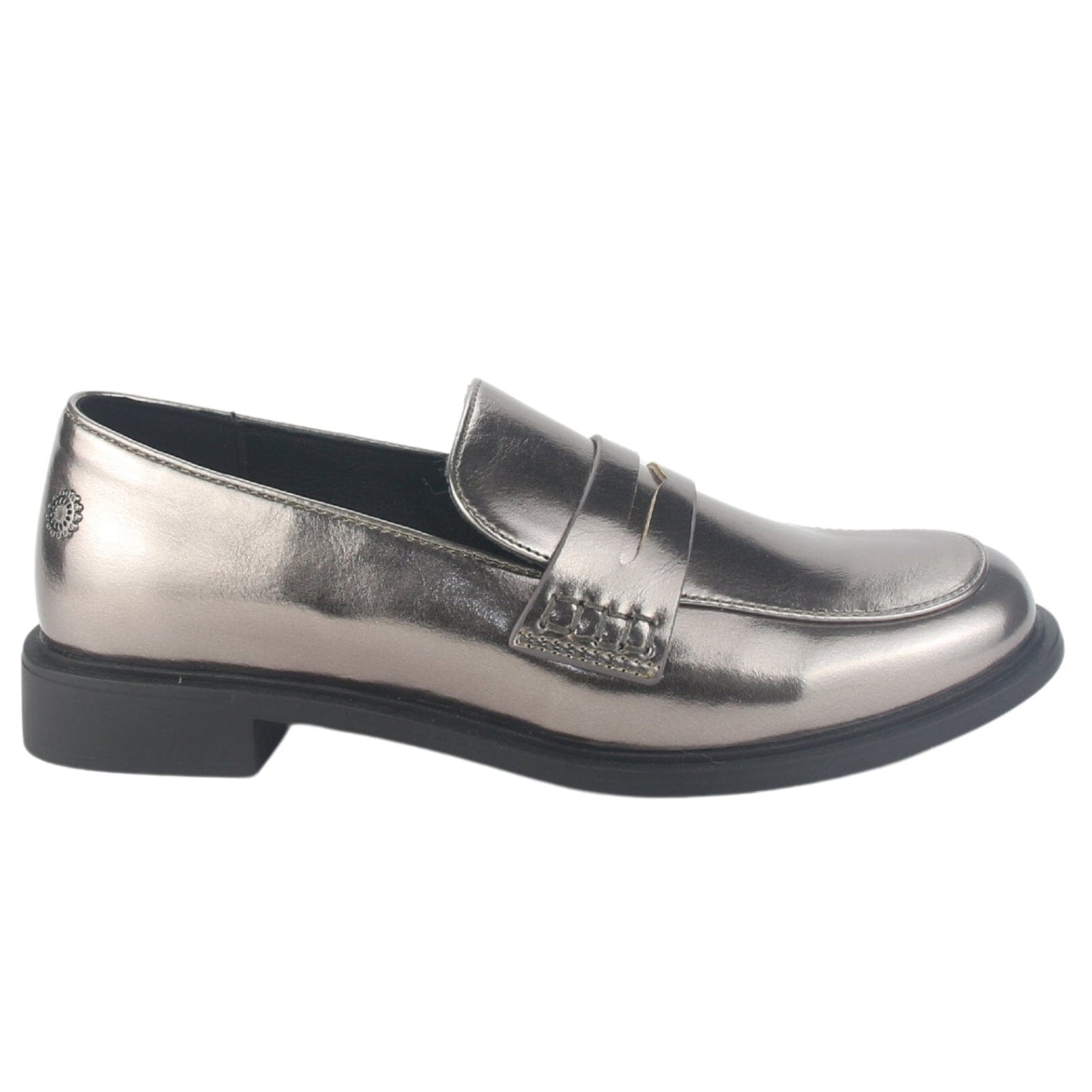 Mocasin Chalada Mujer Mocca-2 Plateado Casual Mocasines Taco Chalada 