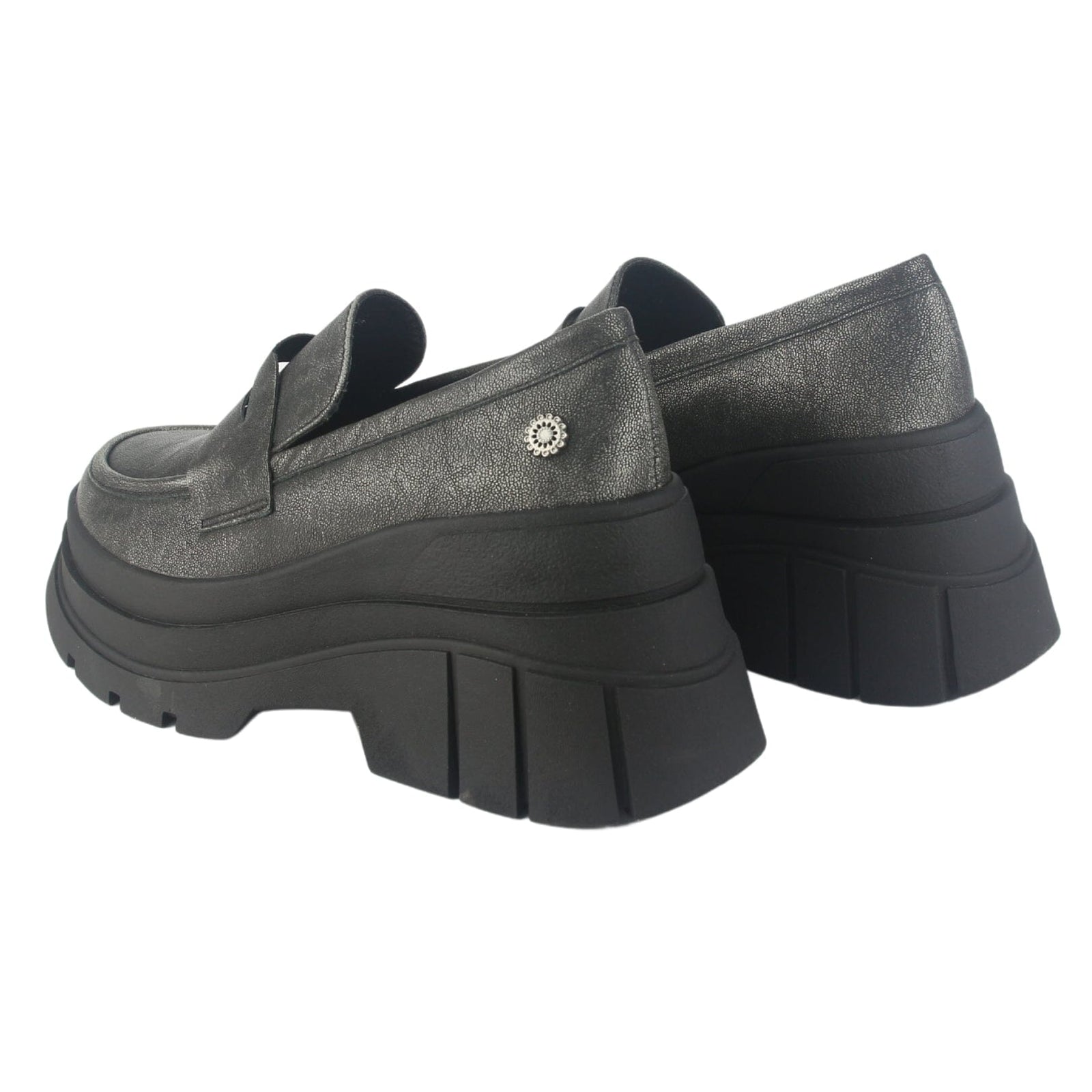 Mocasin Chalada Mujer Natirus-3 Plateado Casual Mocasines Plataforma Chalada 