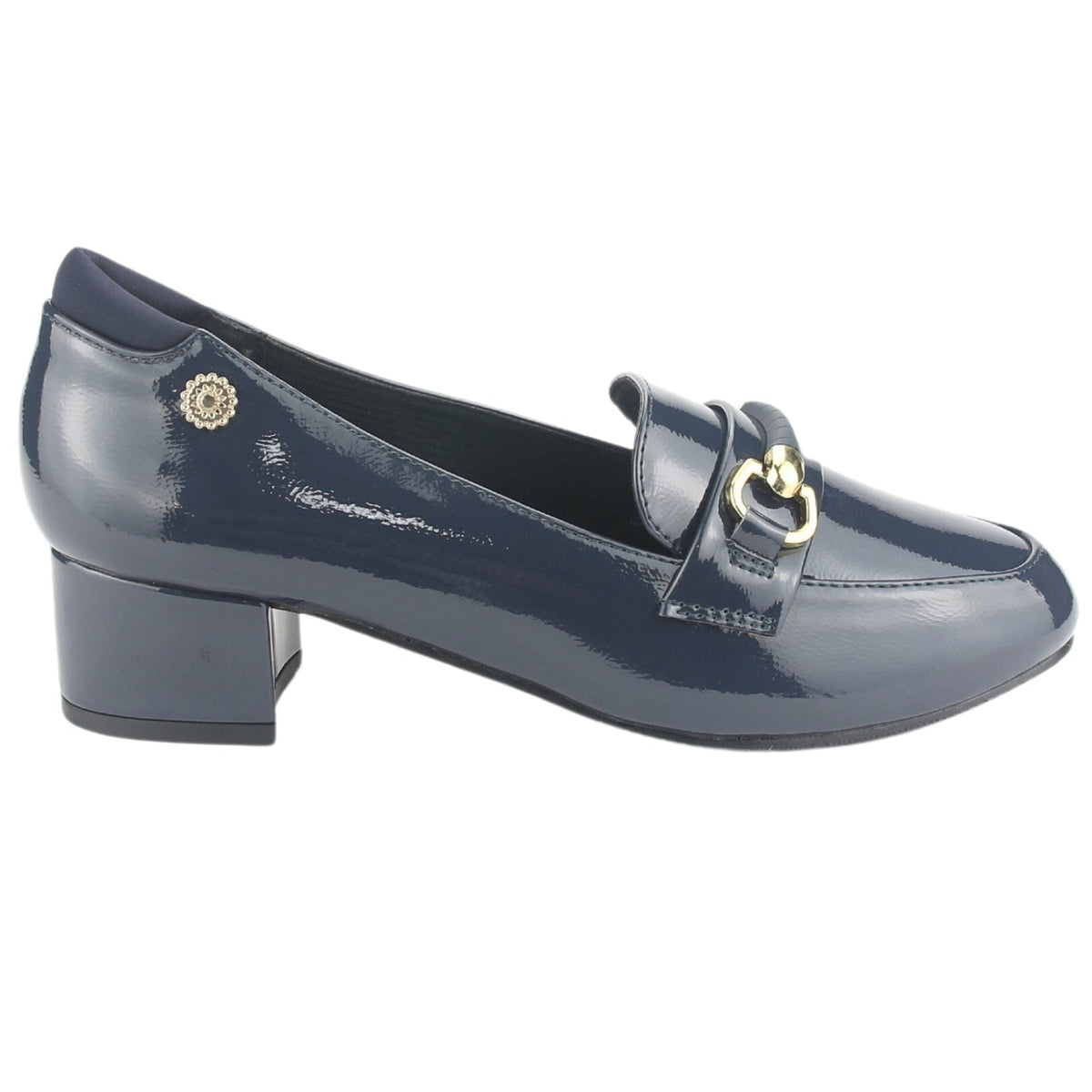 Mocasin Chalada Mujer Reyna-1 Azul Marino Casual Mocasines Taco Chalada 