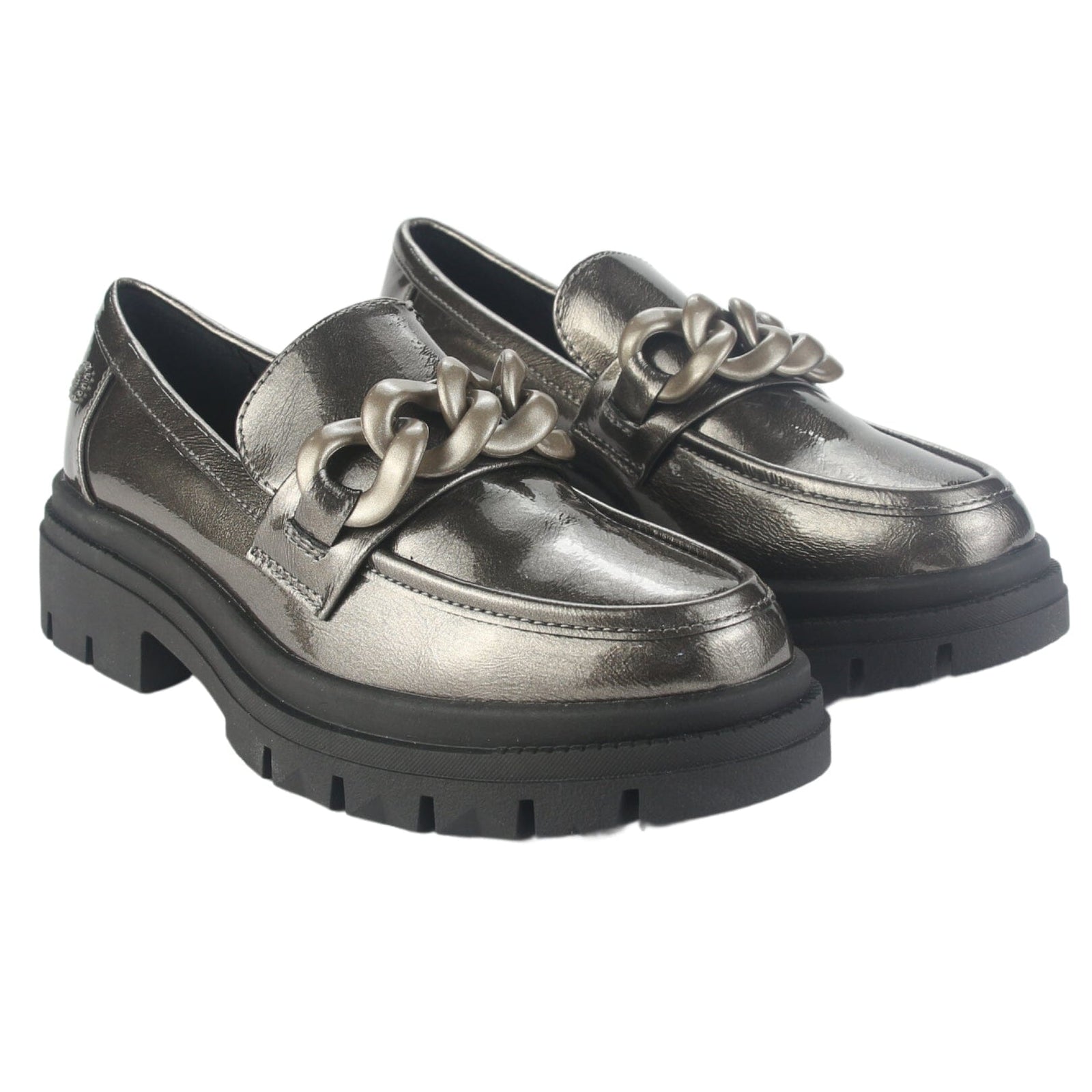 Mocasin Chalada Mujer Selina-5 Plateado Casual Mocasines Plataforma Chalada 