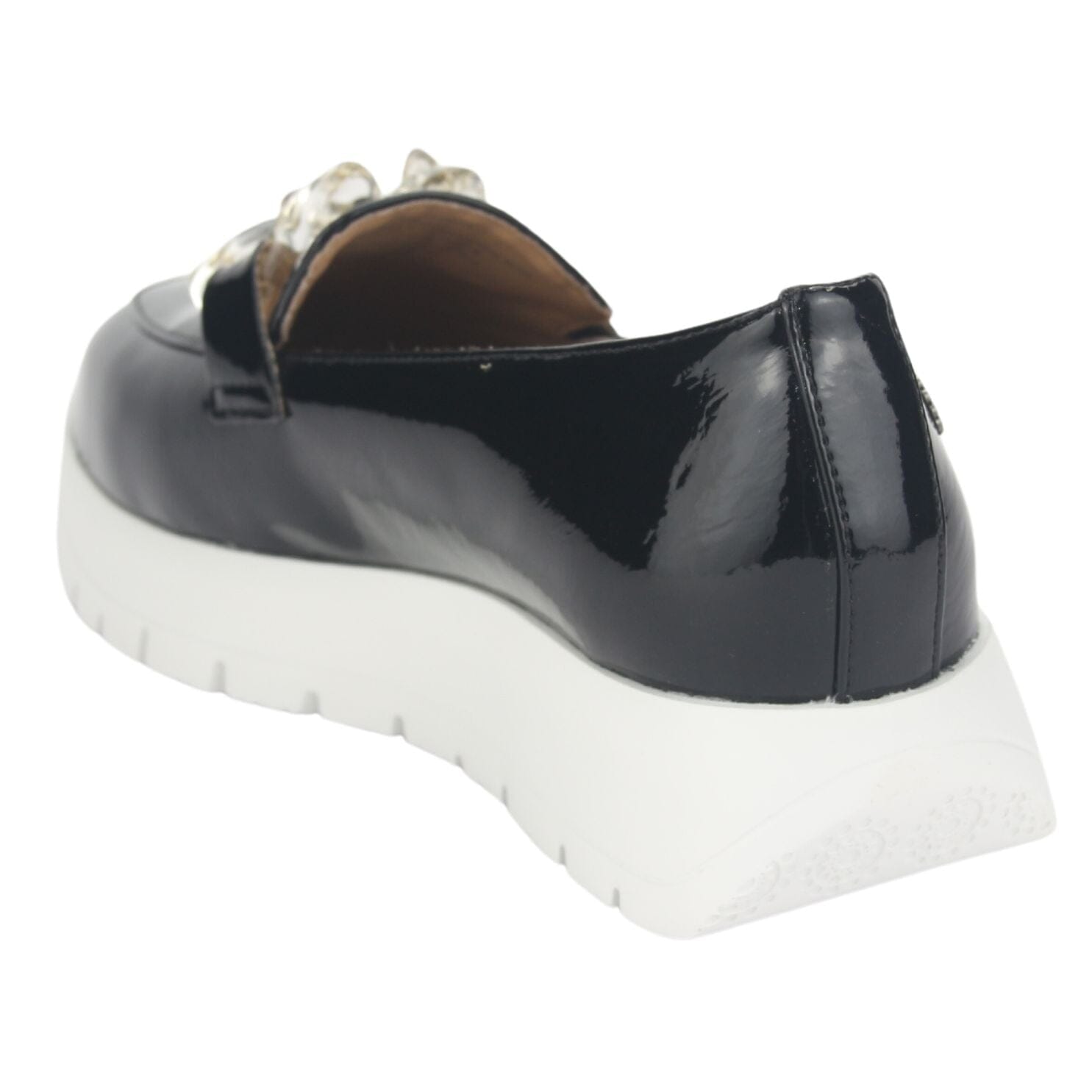 Mocasin Chalada Mujer Wonder-1 Negro Blanco Casual Mocasines Plataforma Chalada 
