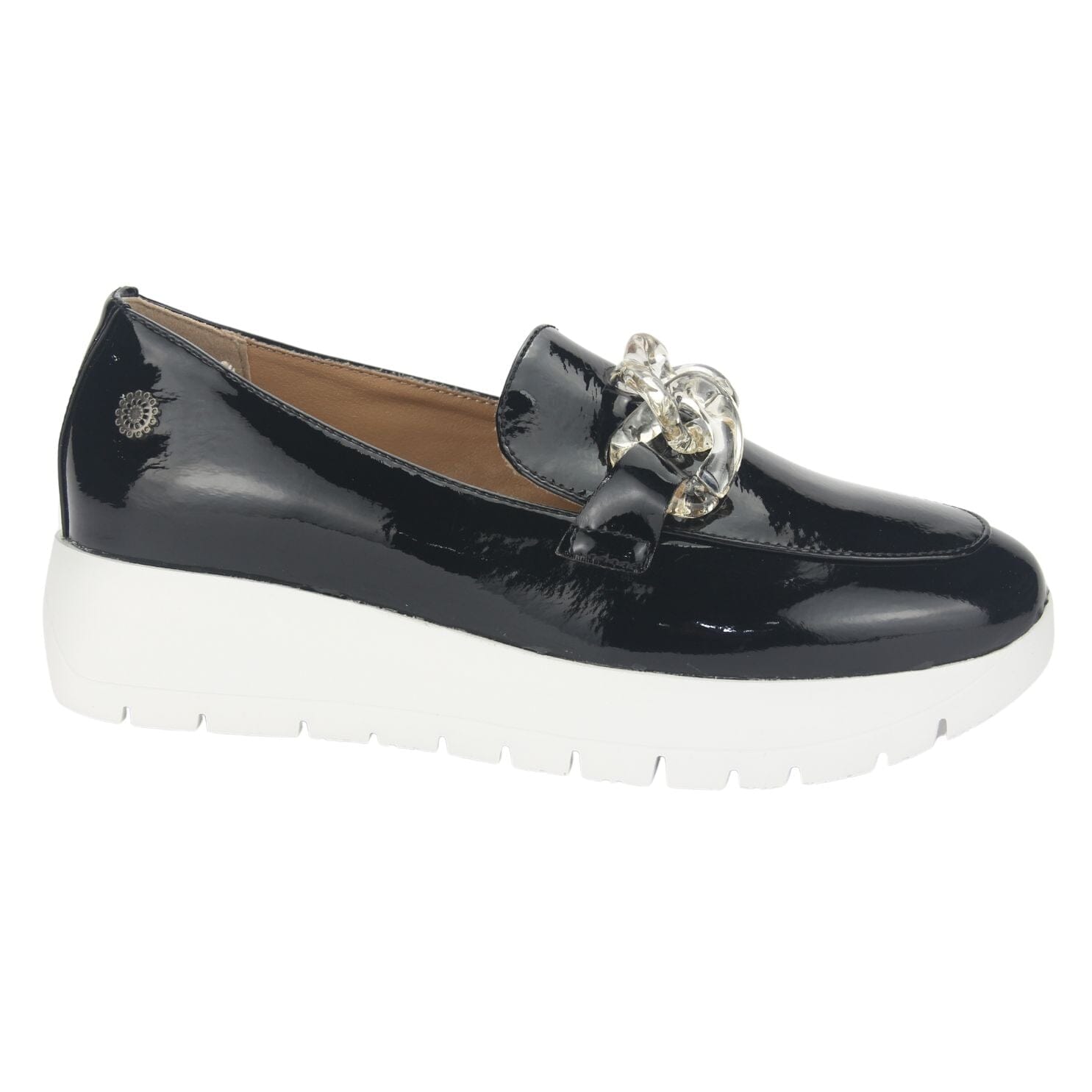 Mocasin Chalada Mujer Wonder-1 Negro Blanco Casual Mocasines Plataforma Chalada 