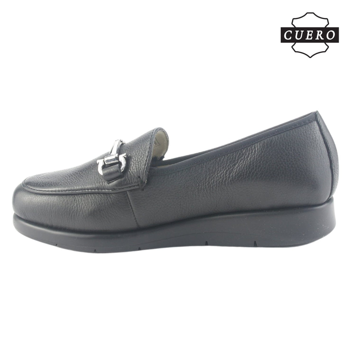 Mocasin de Cuero Chalada Mujer Celsa-1 Negro Casual Mocasines Taco Chalada 