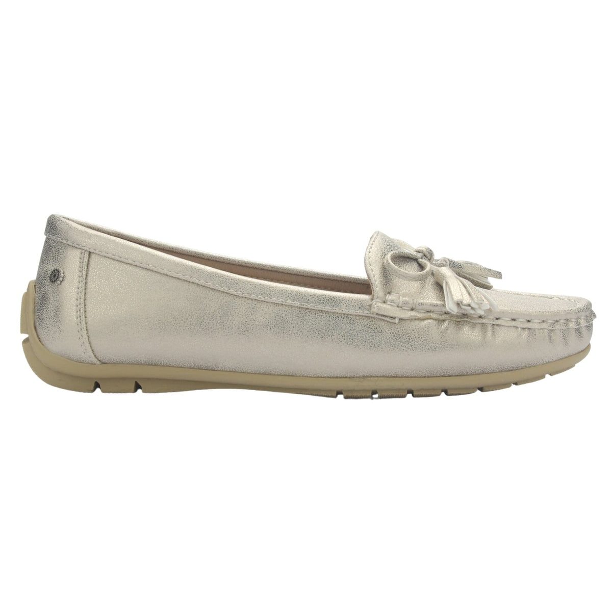 Mocasin Mujer Casual Champagne Chalada Nautico-3 Mocasines Planos Chalada 