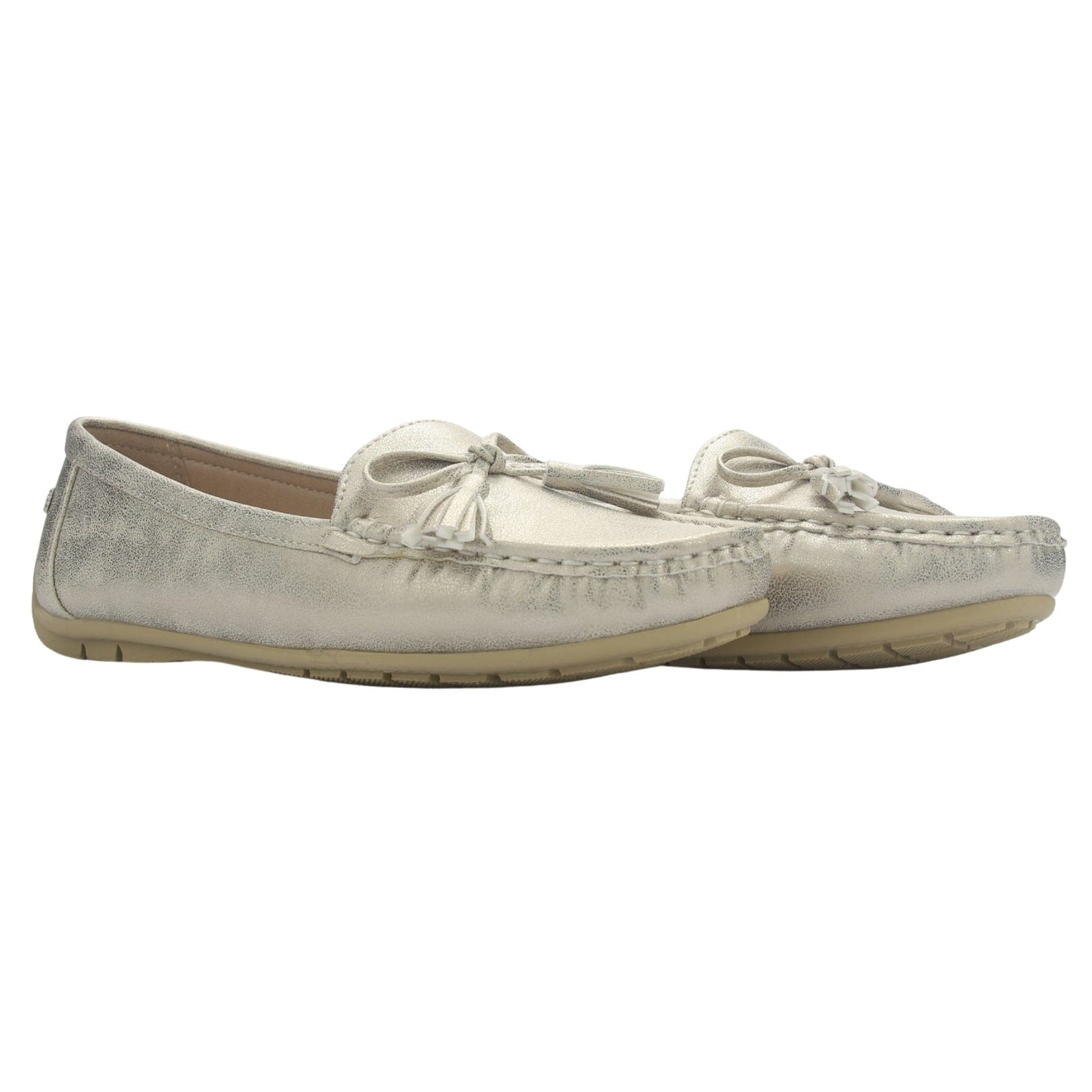 Mocasin Mujer Casual Champagne Chalada Nautico-3 Mocasines Planos Chalada 
