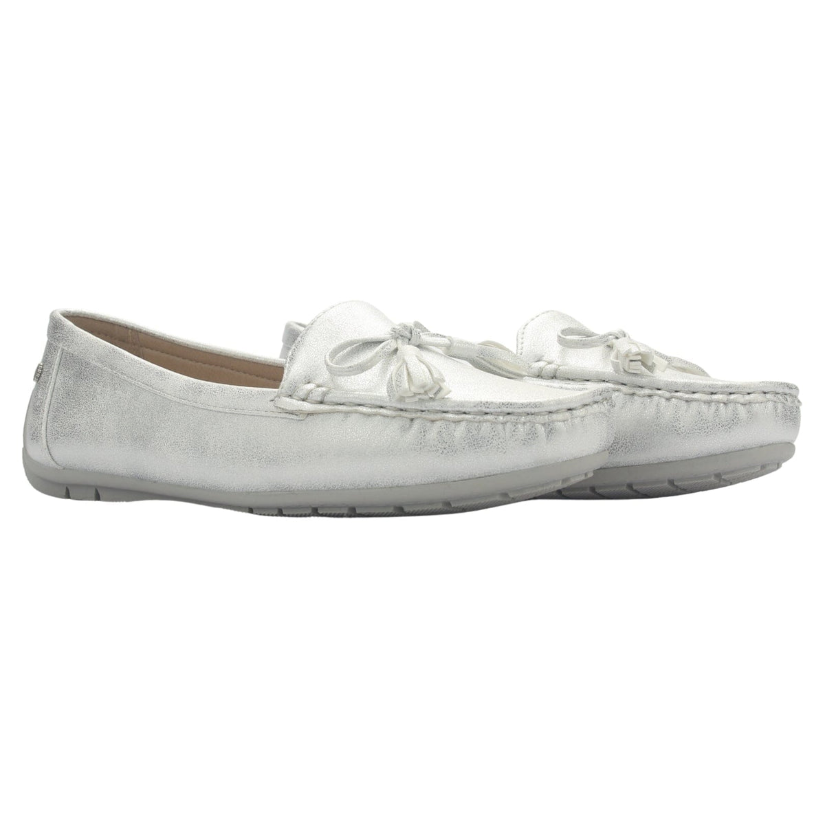 Mocasin Mujer Casual Plateado Chalada Nautico-3 Mocasines Planos Chalada 