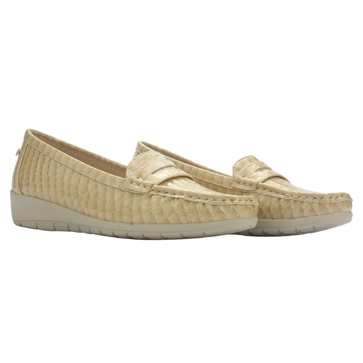 Mocasin Mujer Chalada Maya-1 Beige Casual Mocasines Taco Chalada 