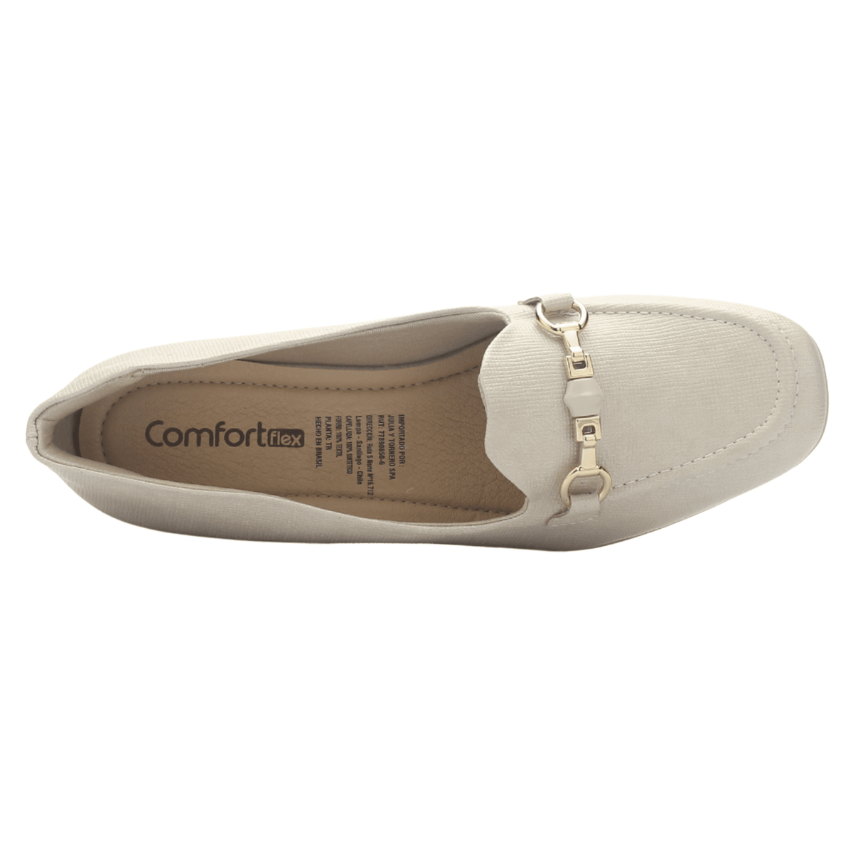 Mocasin Mujer Nude Comfortflex 2595402 Casual Mocasines Taco Comfortflex 