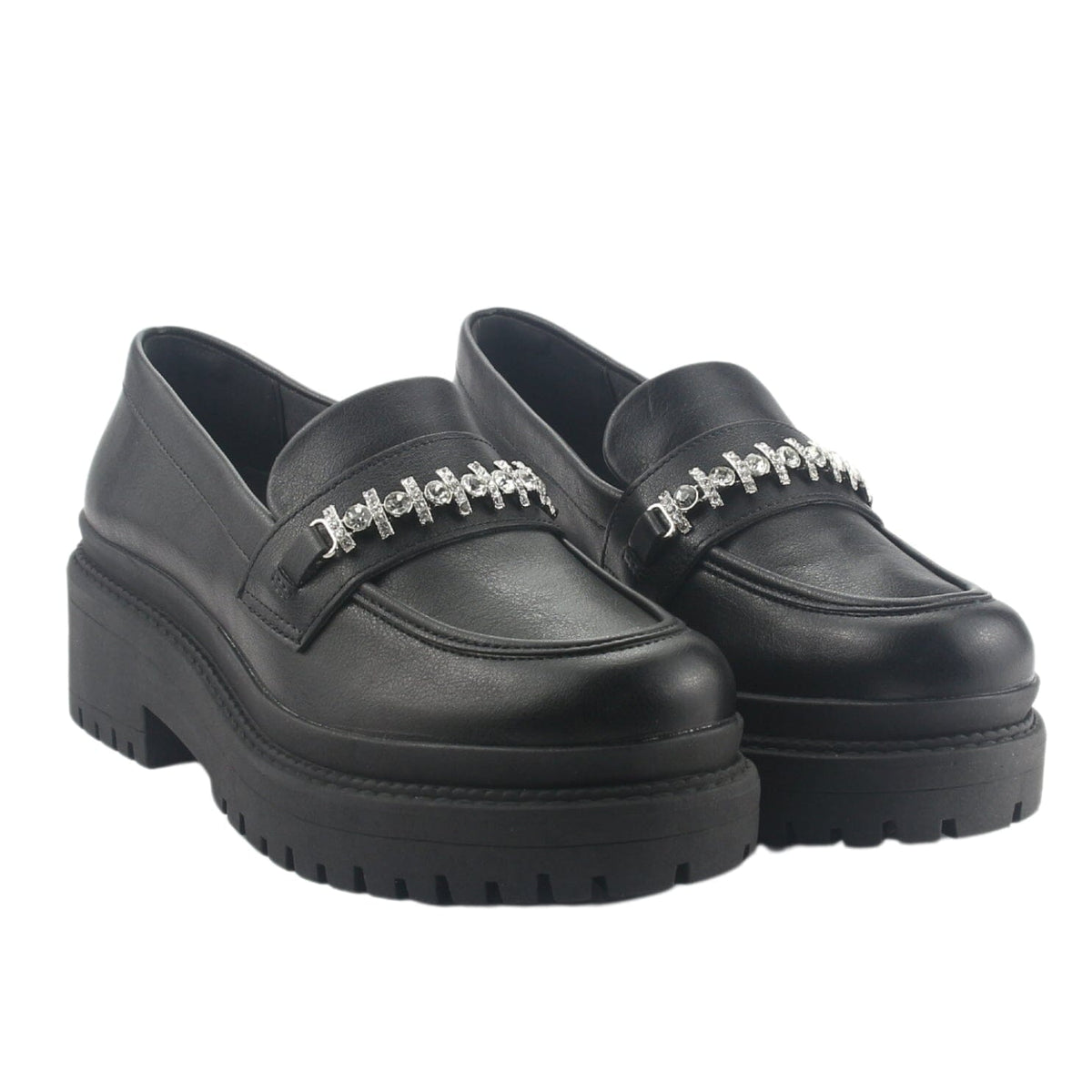 Mocasin Via Marte Mujer 013-003-01 Negro Casual Mocasines Plataforma Via Marte 