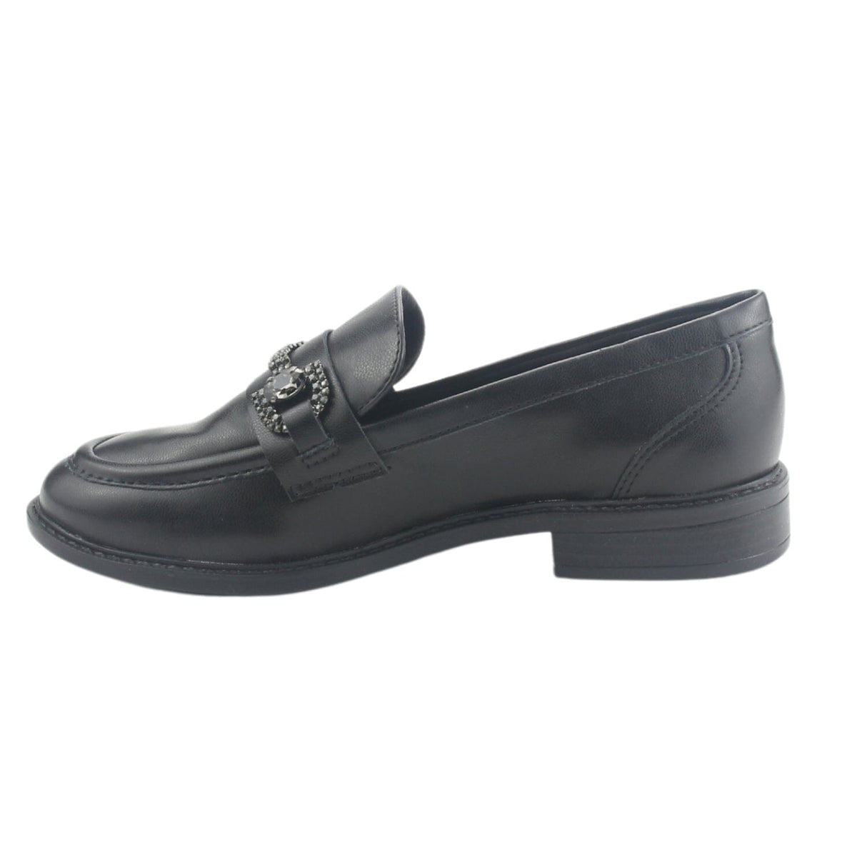 Mocasin Via Marte Mujer 077-004-01 Negro Casual Mocasines Planos Via Marte 