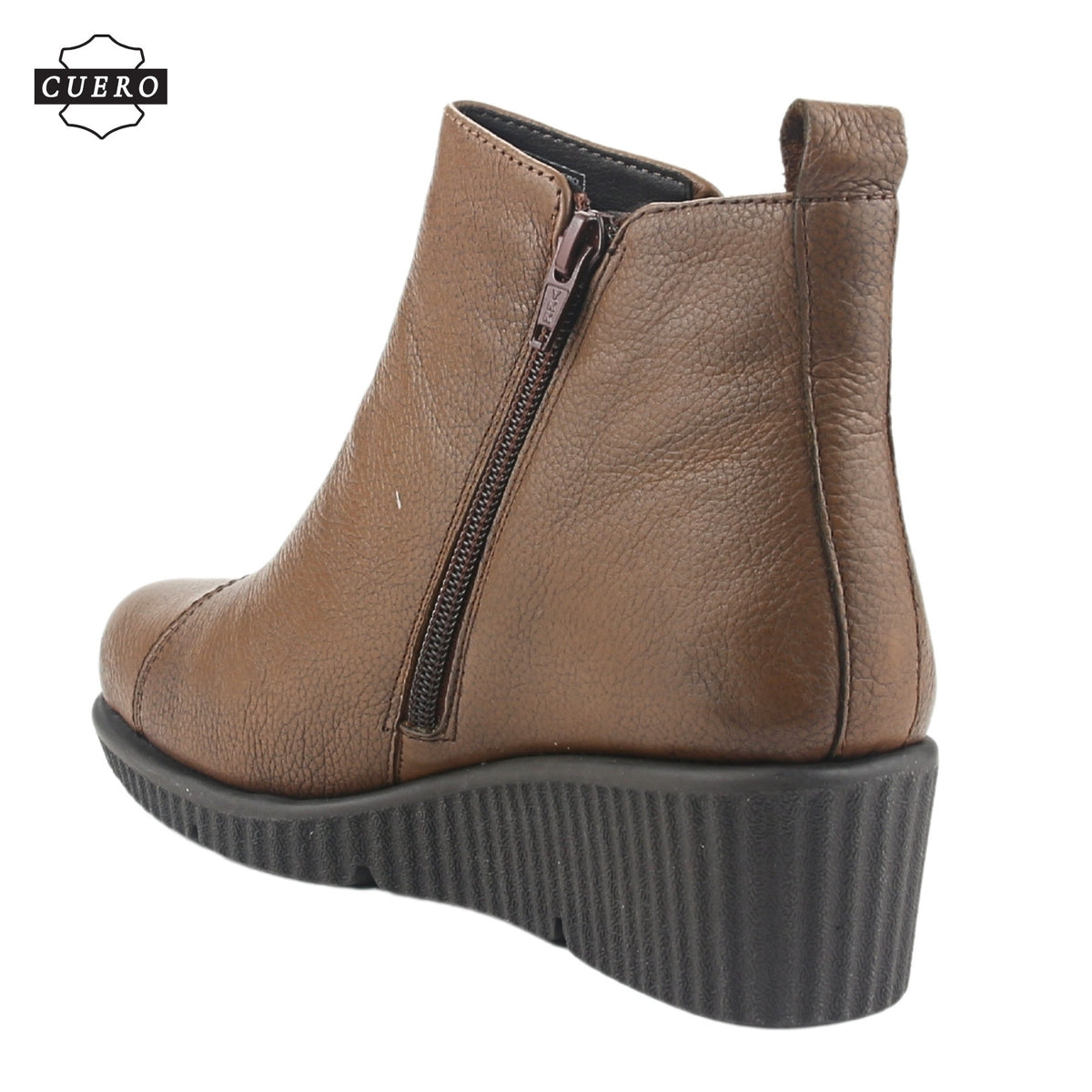 Botin de Cuero Chalada Mujer Mosqueta-1 Café Casual