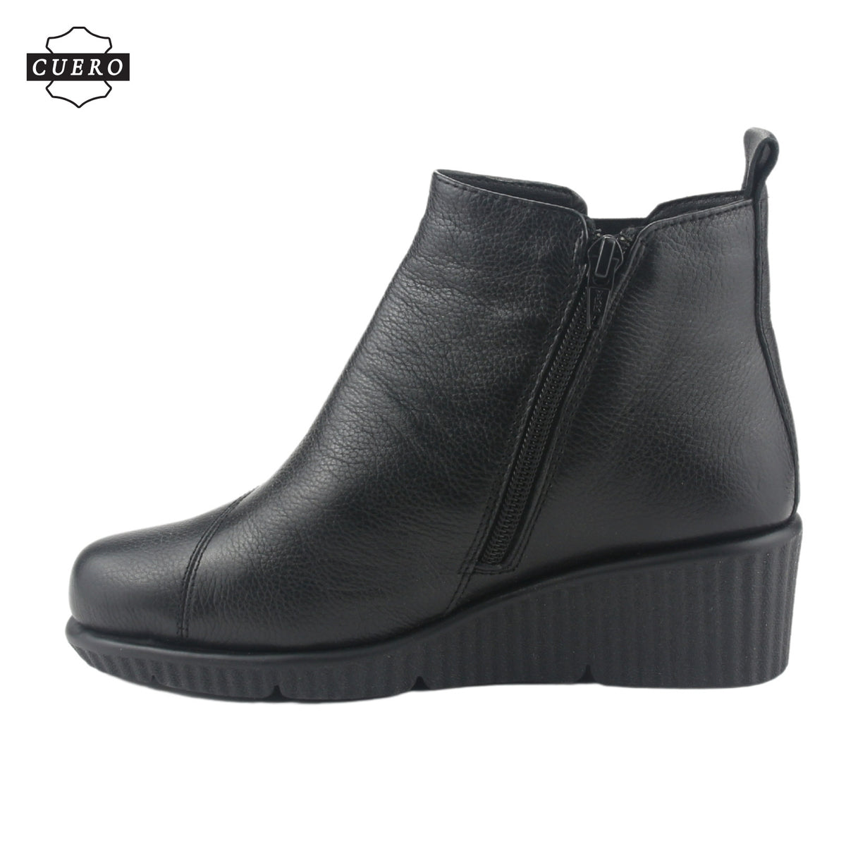 Botin de Cuero Chalada Mujer Mosqueta-1 Negro Casual