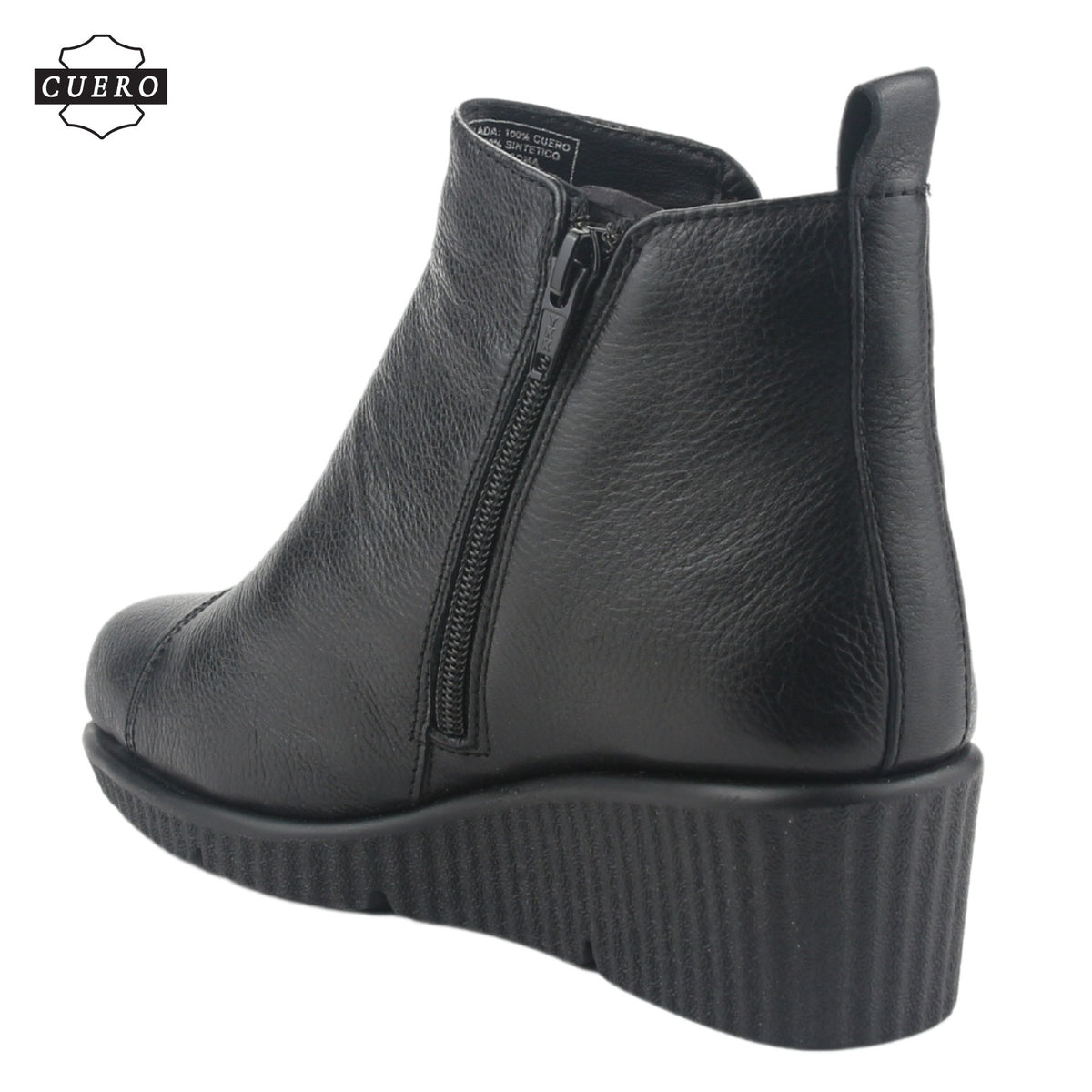 Botin de Cuero Chalada Mujer Mosqueta-1 Negro Casual