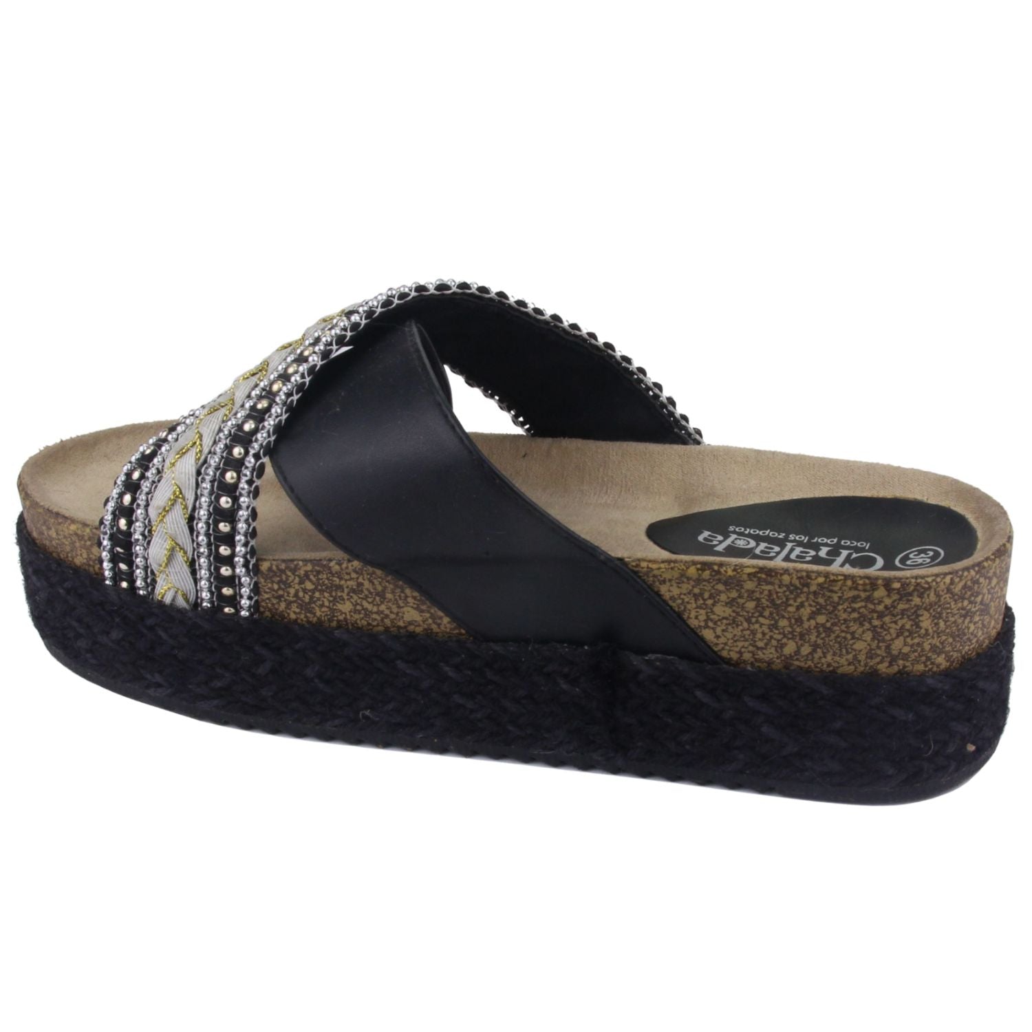 Sandalia Chalada Mujer Stork-5 Negro Moda