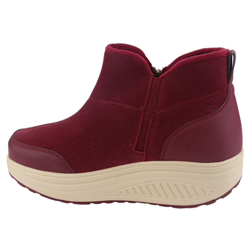 Botin Funway Mujer Tija-4 Rojo Casual