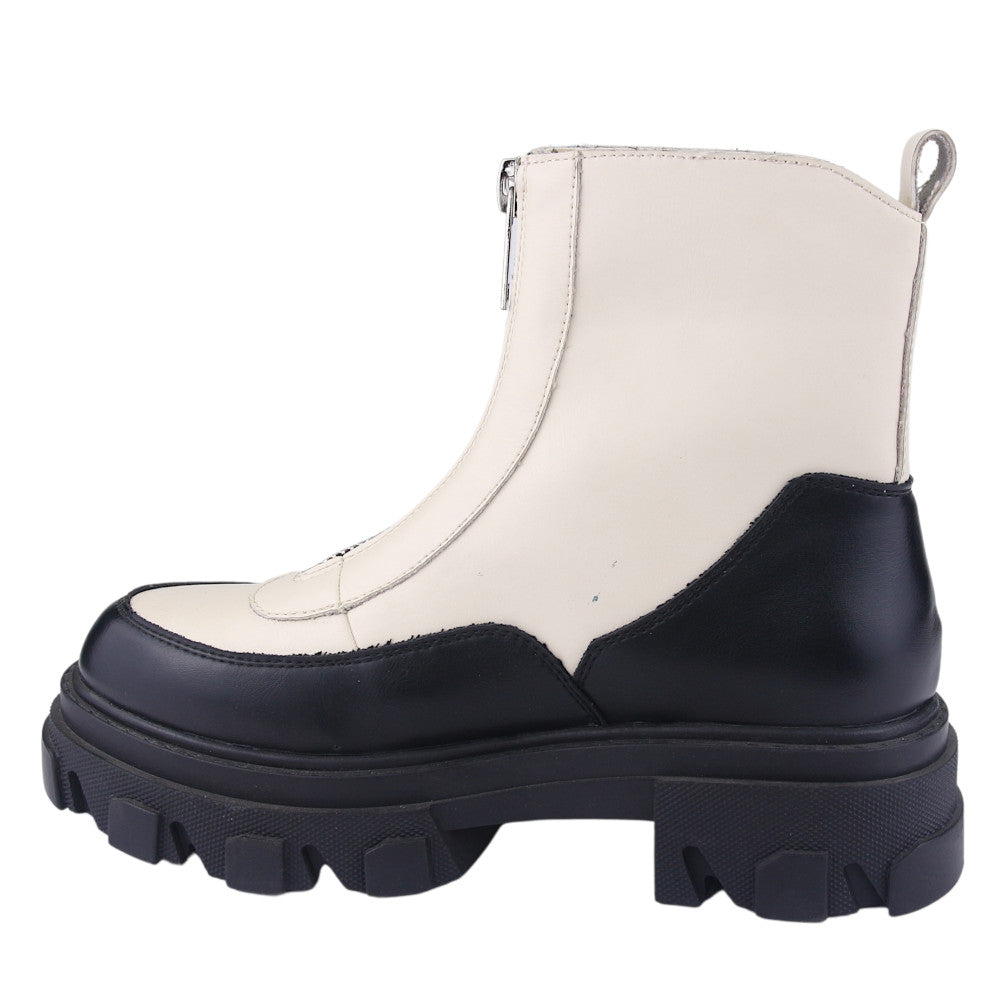 Botin Chalada Mujer Karl-3 Crema Casual