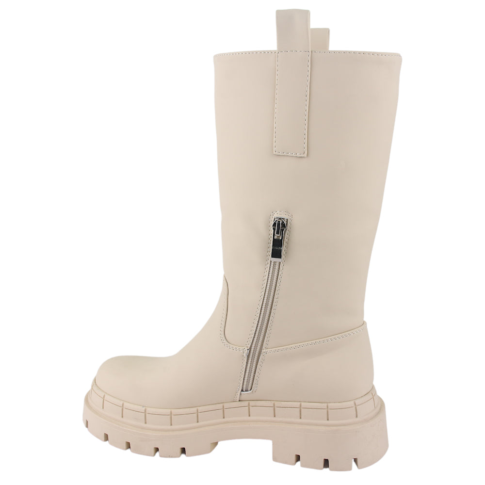 Bota Chalada Mujer Gummy-1 Beige Moda