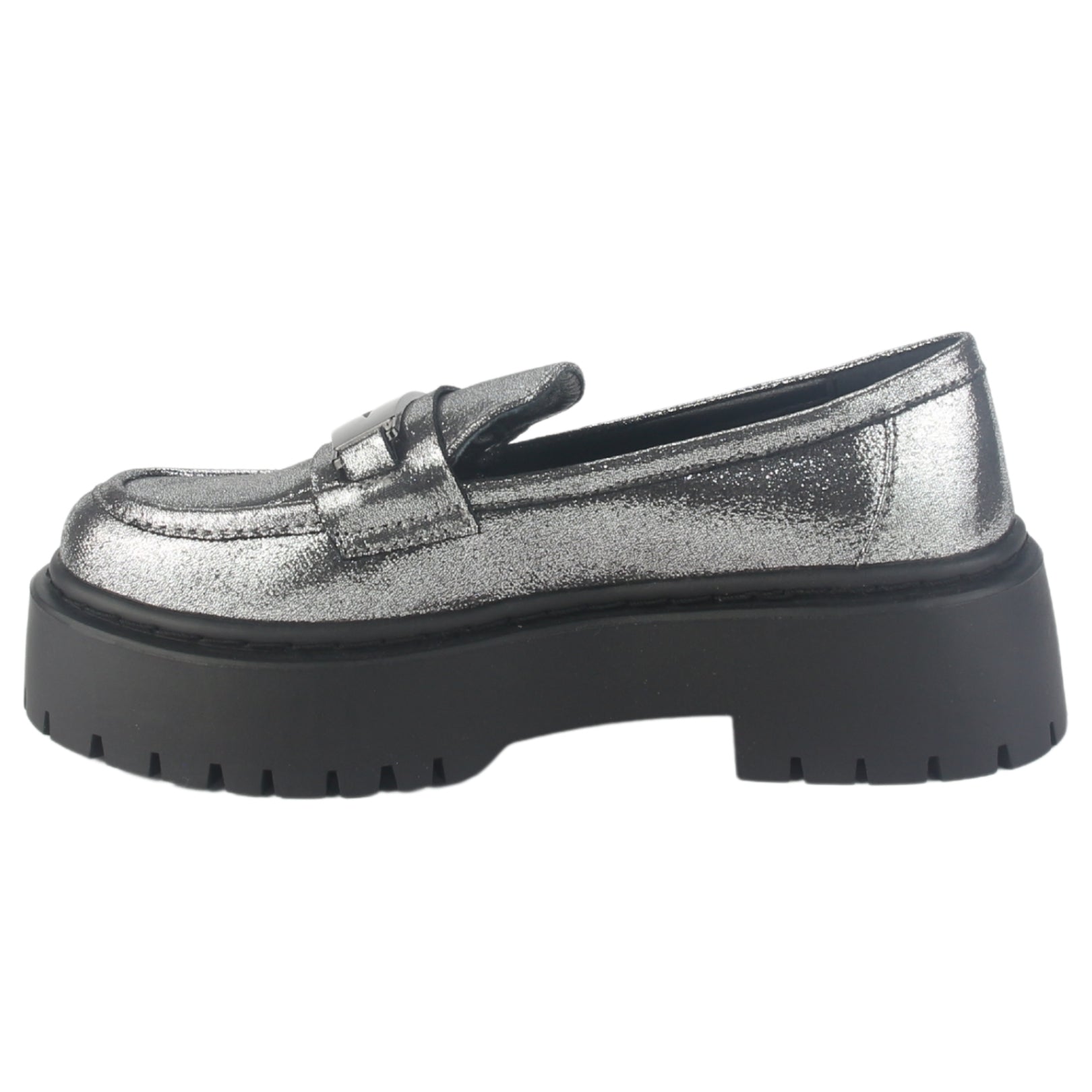 Mocasin Chalada Mujer Lewis-1 Plateado Casual