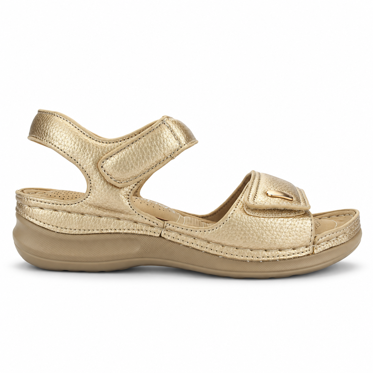 Sandalia Dorado Mujer Casual Chalada Kon