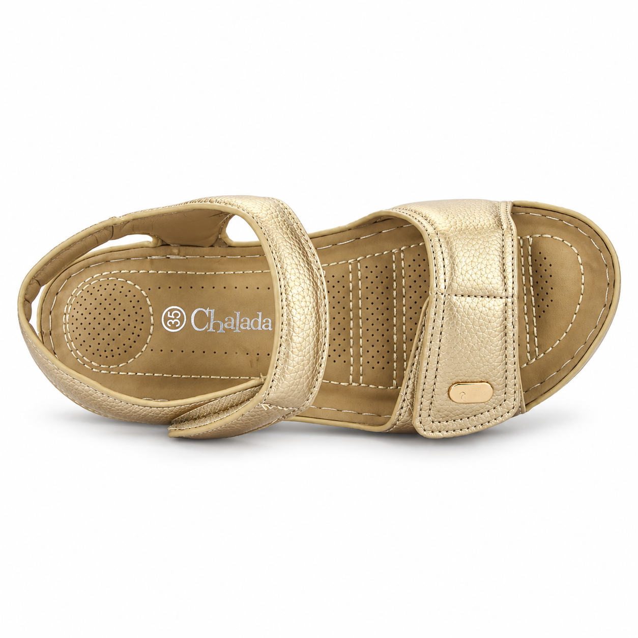Sandalia Dorado Mujer Casual Chalada Kon