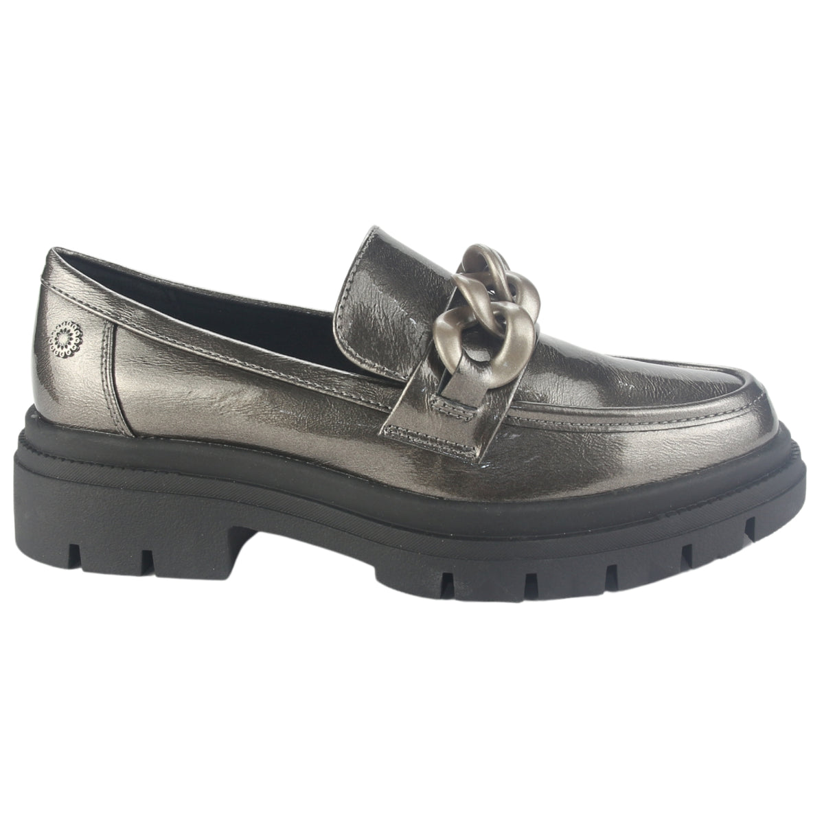 Mocasin Chalada Mujer Selina-5 Plateado Casual