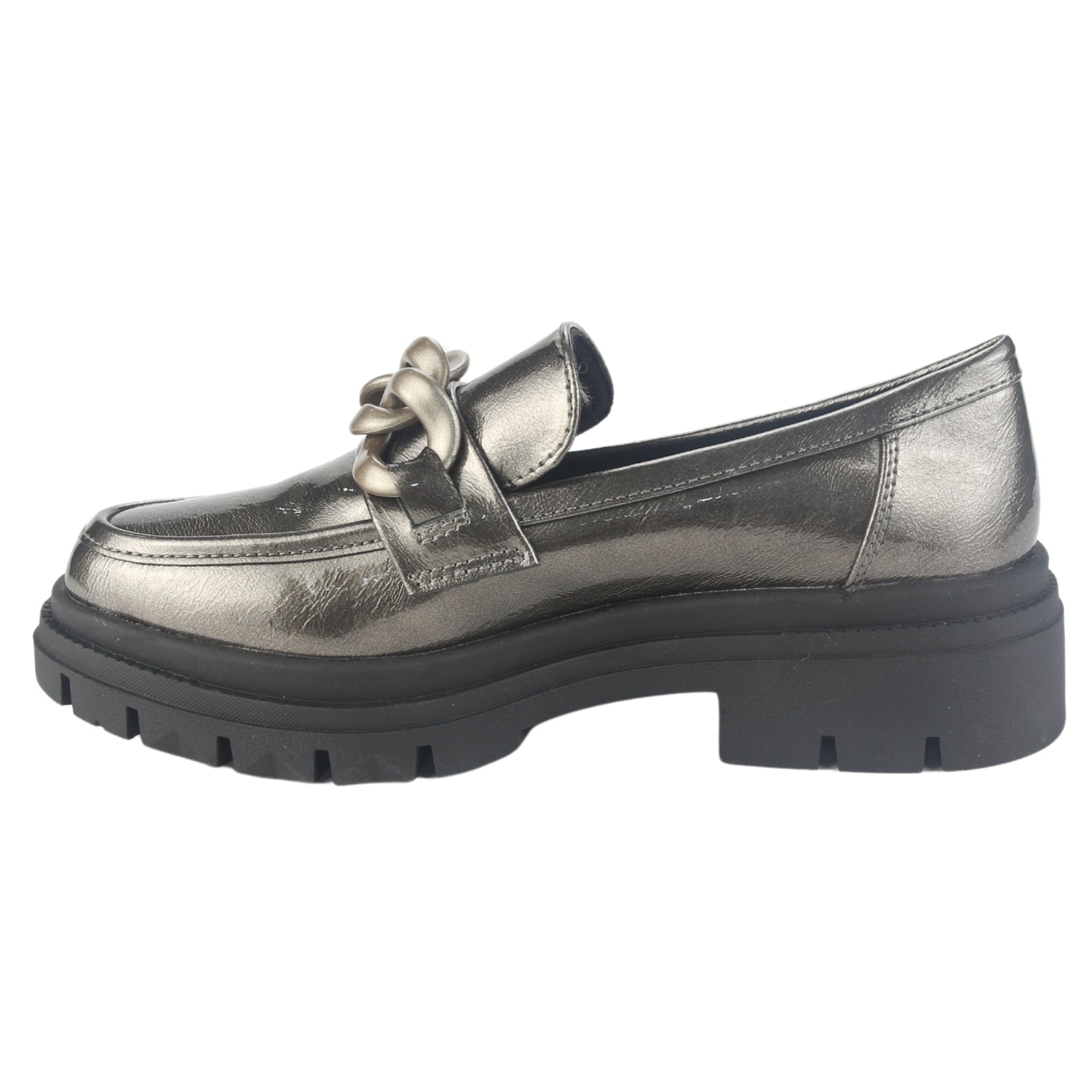 Mocasin Chalada Mujer Selina-5 Plateado Casual