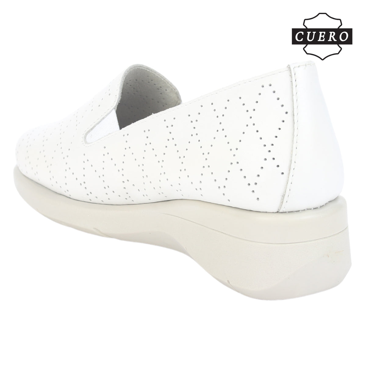 Mocasin de Cuero Chalada Mujer Cala-2 Beige Casual