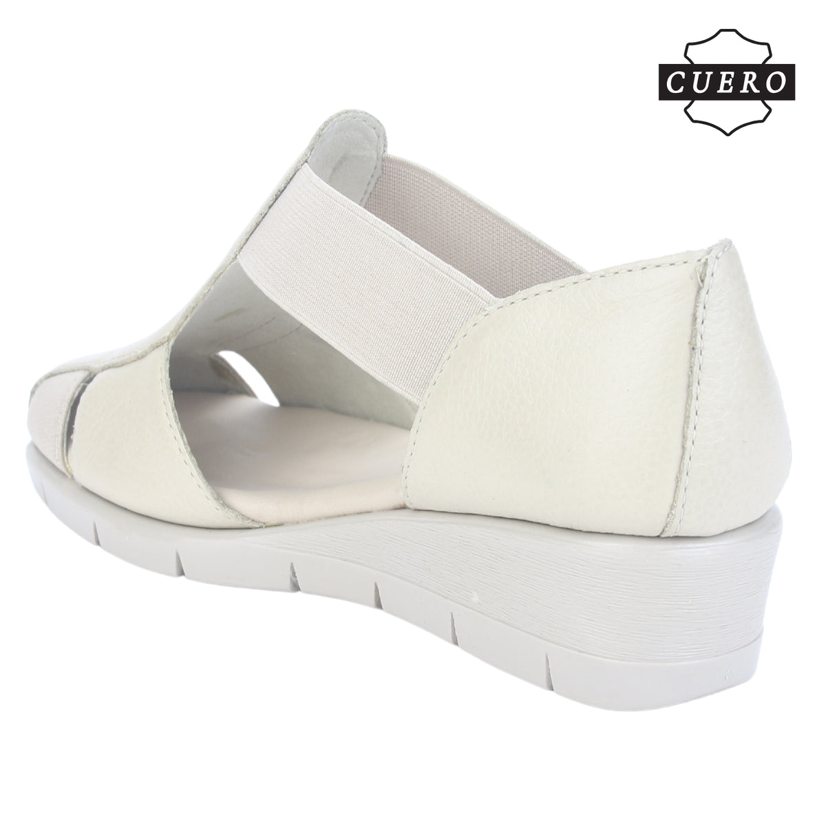 Sandalia de Cuero Chalada Mujer Calafate-3 Beige Casual