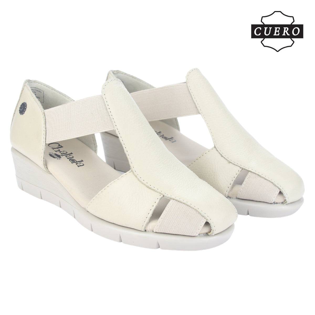 Sandalia de Cuero Chalada Mujer Calafate-3 Beige Casual