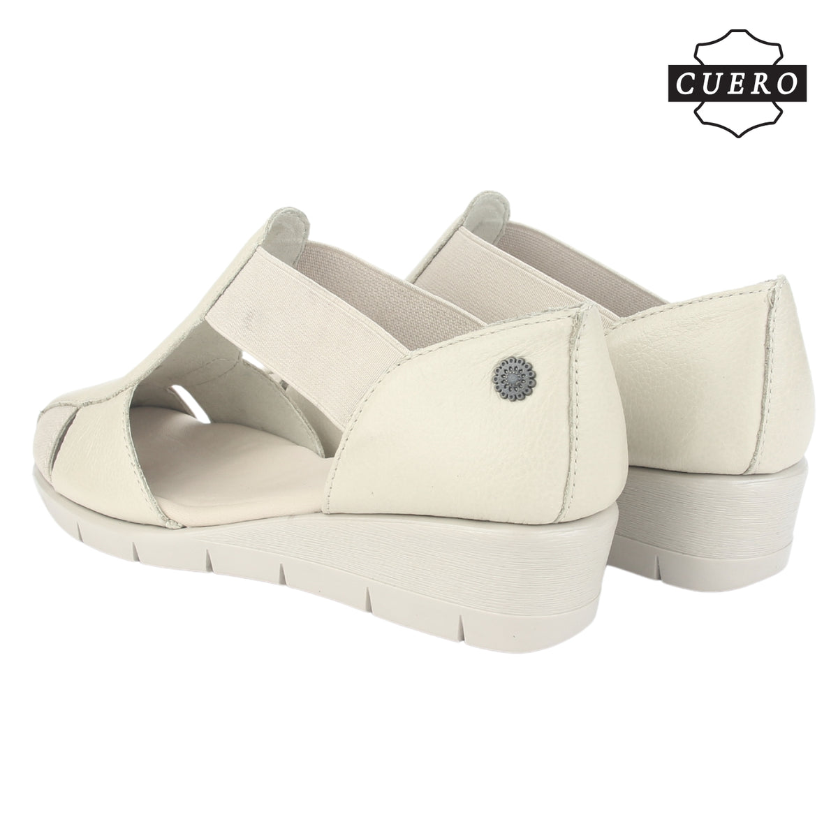 Sandalia de Cuero Chalada Mujer Calafate-3 Beige Casual