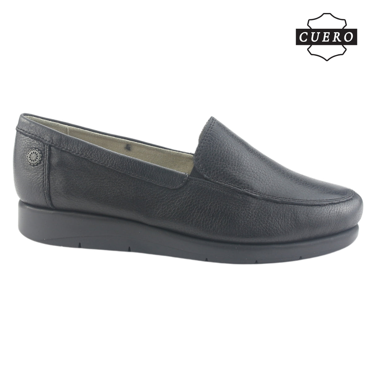 Mocasin de Cuero Chalada Mujer Cira-1 Negro Casual