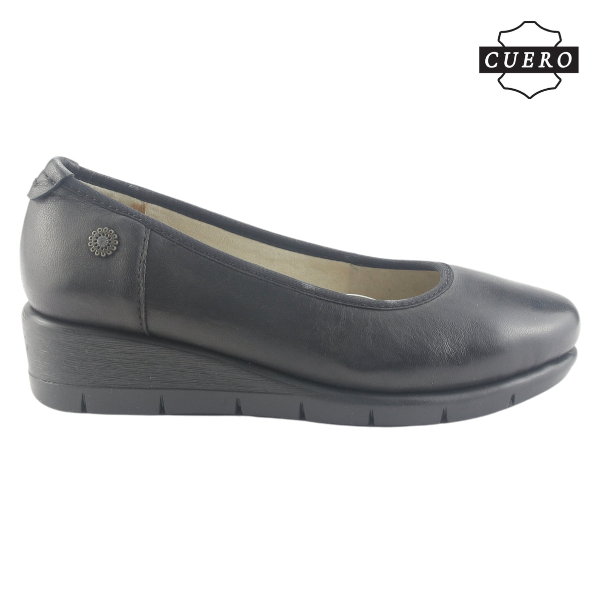 Zapato de Cuero Chalada Mujer Calafate-4 Negro Casual