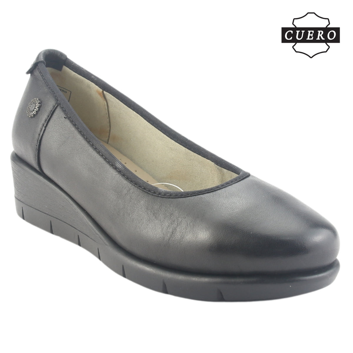 Zapato de Cuero Chalada Mujer Calafate-4 Negro Casual