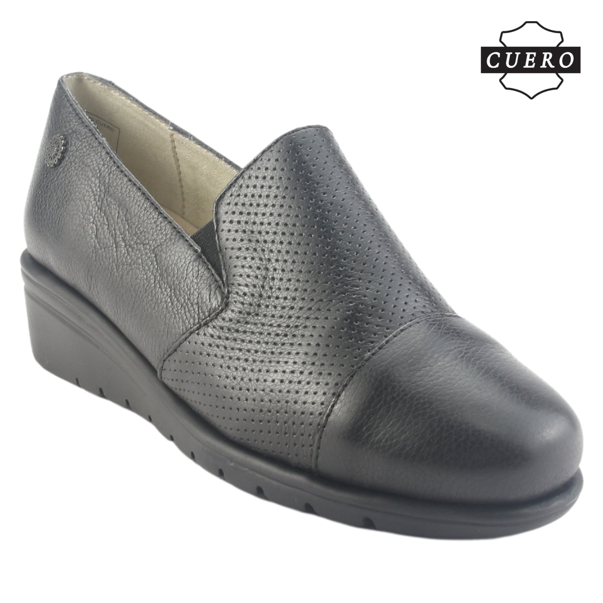 Zapato de Cuero Chalada Mujer Casia-1 Negro Casual
