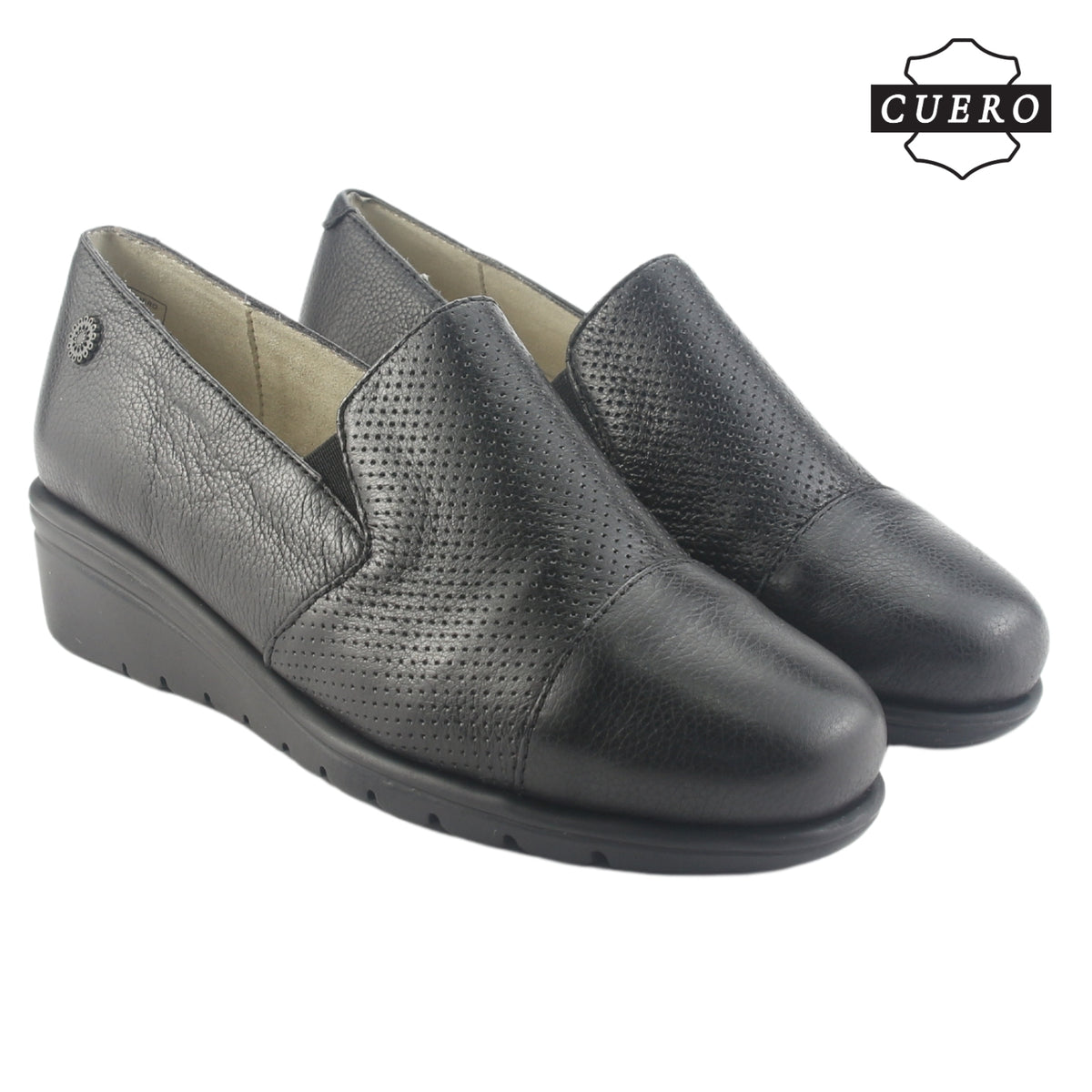 Zapato de Cuero Chalada Mujer Casia-1 Negro Casual