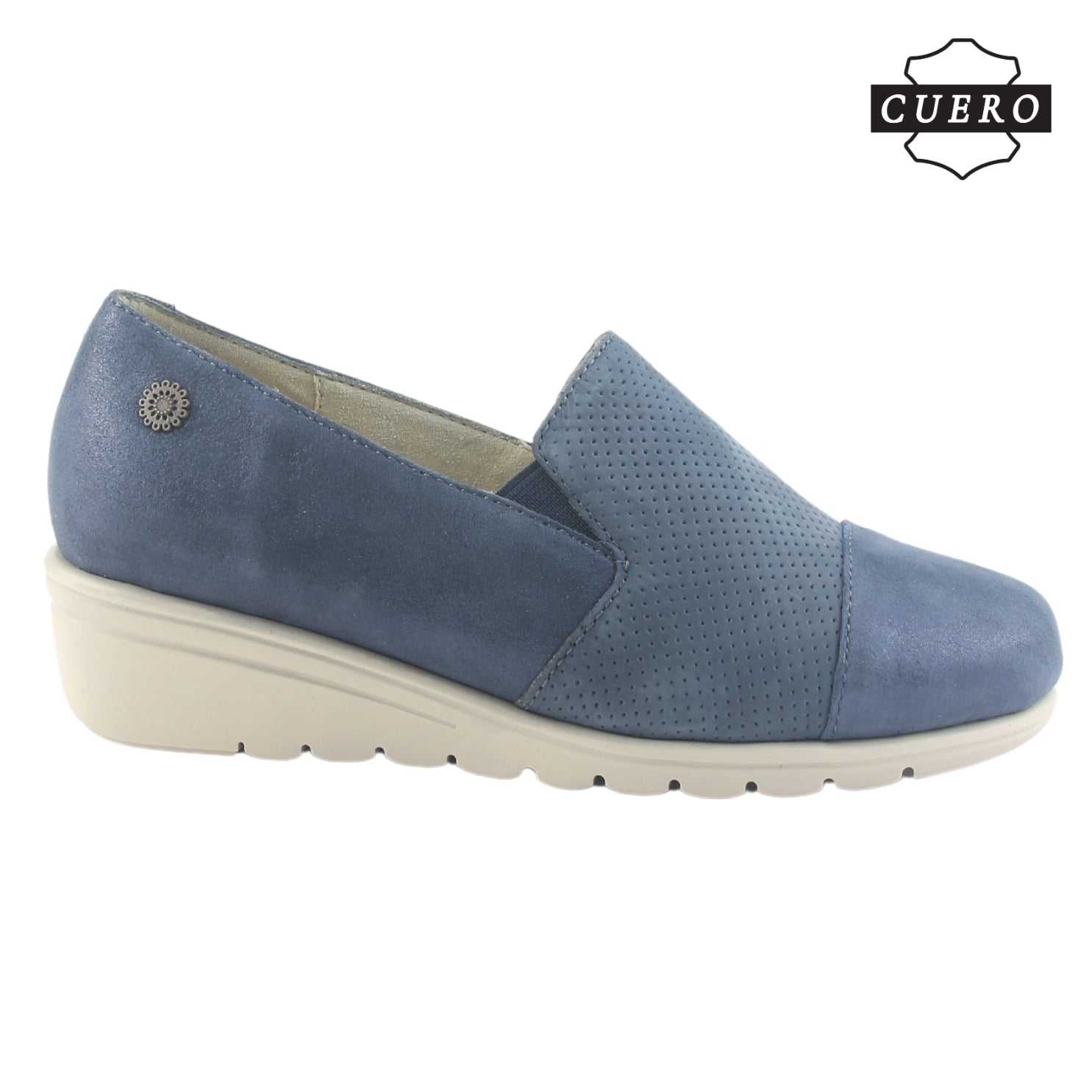 Zapato de Cuero Chalada Mujer Casia-1 Azul Casual