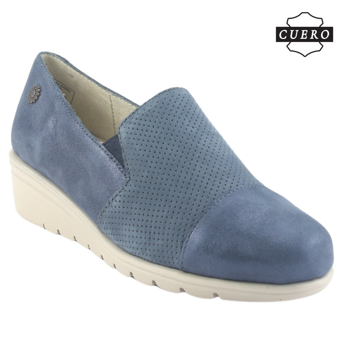 Zapato de Cuero Chalada Mujer Casia-1 Azul Casual