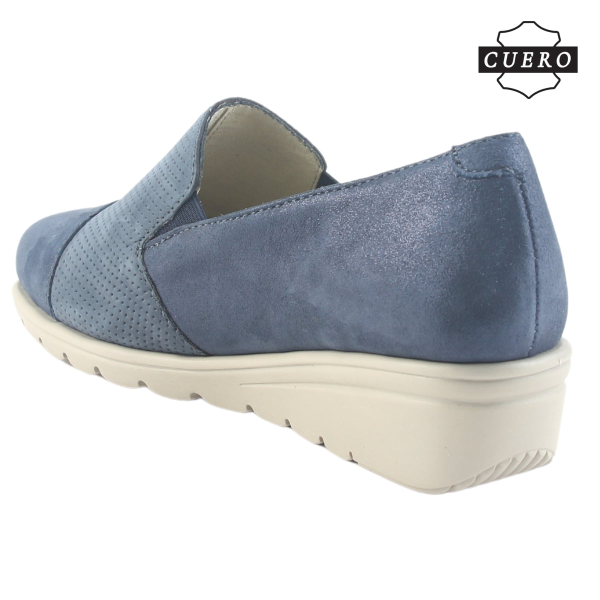 Zapato de Cuero Chalada Mujer Casia-1 Azul Casual