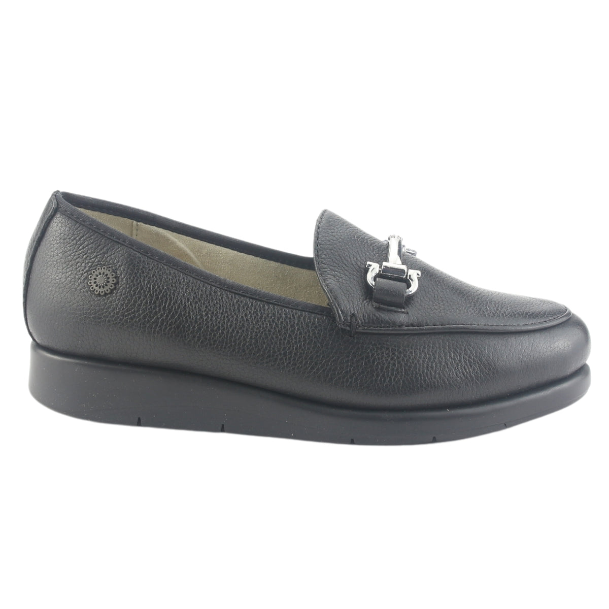 Mocasin de Cuero Chalada Mujer Celsa-1 Negro Casual