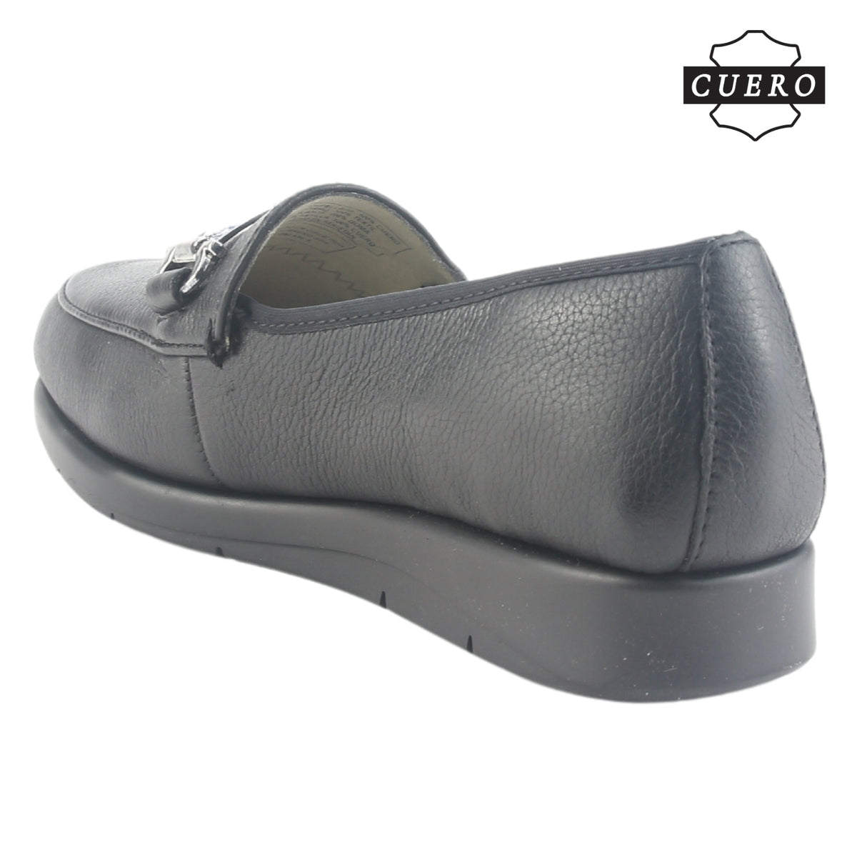 Mocasin de Cuero Chalada Mujer Celsa-1 Negro Casual