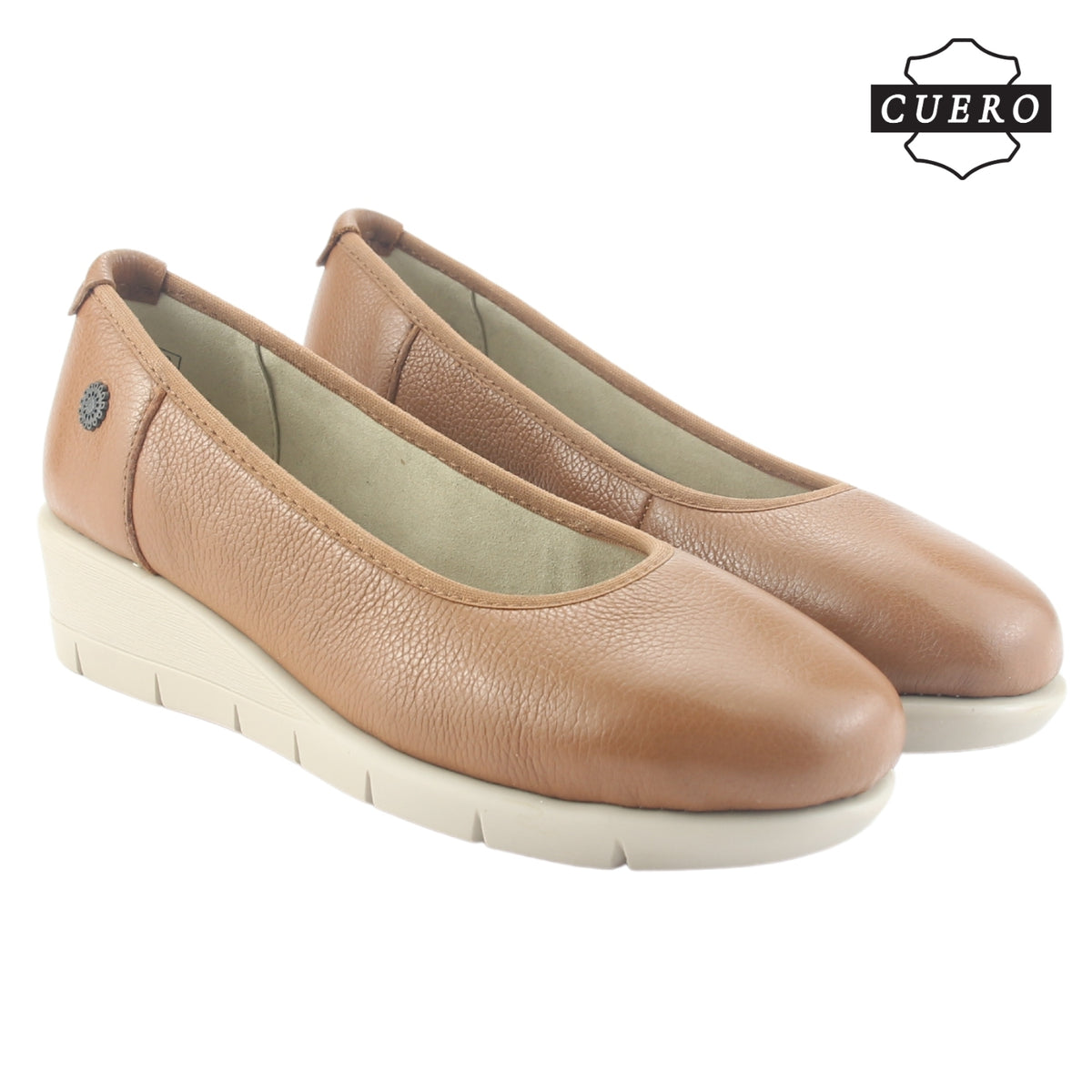 Zapato de Cuero Chalada Mujer Calafate-4 Camel Casual
