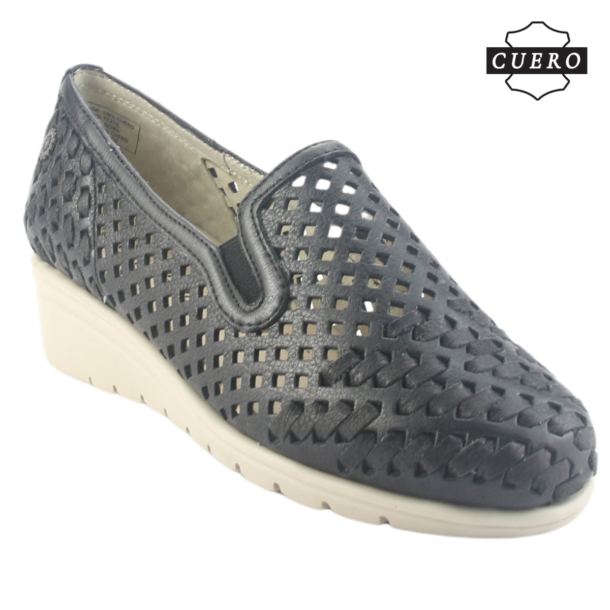 Zapato de Cuero Chalada Mujer Crose-1 Negro Casual